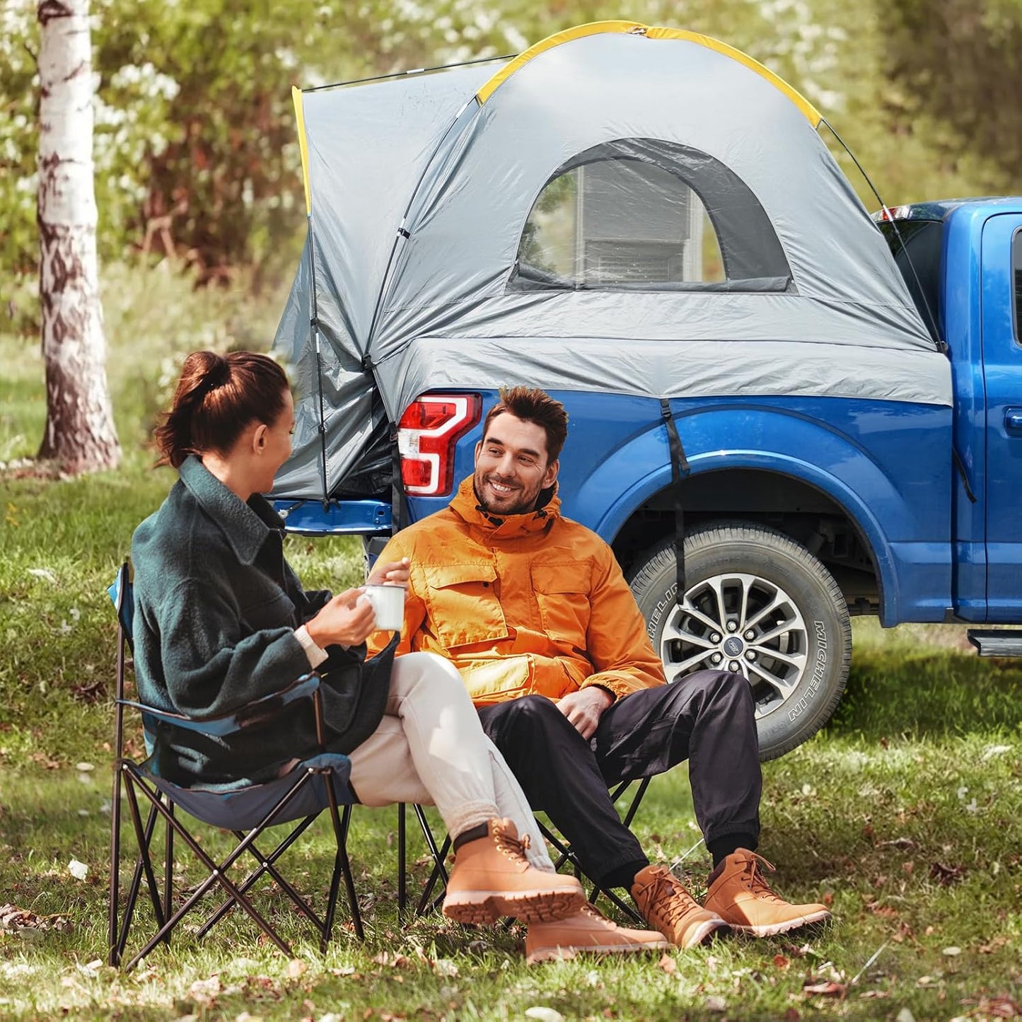 SUV Tent, 5-9 Person Rectangle Car Tent for Family, Waterproof & Windproof for Car Camping, Large Camping Tents with Storage Bag, SUV, Van, Jeep, Pickup 8FT L x 10.6FT W x 7.2FT H