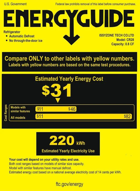 BougeRV 12 Volt Refrigerator 12V Car Fridge 23 Quart Portable Freezer Compressor Cooler 12/24V DC 110~240 Volt AC for Truck Van RV Camper SUV Travel Camping Road Trips Tailgating -8℉~50℉