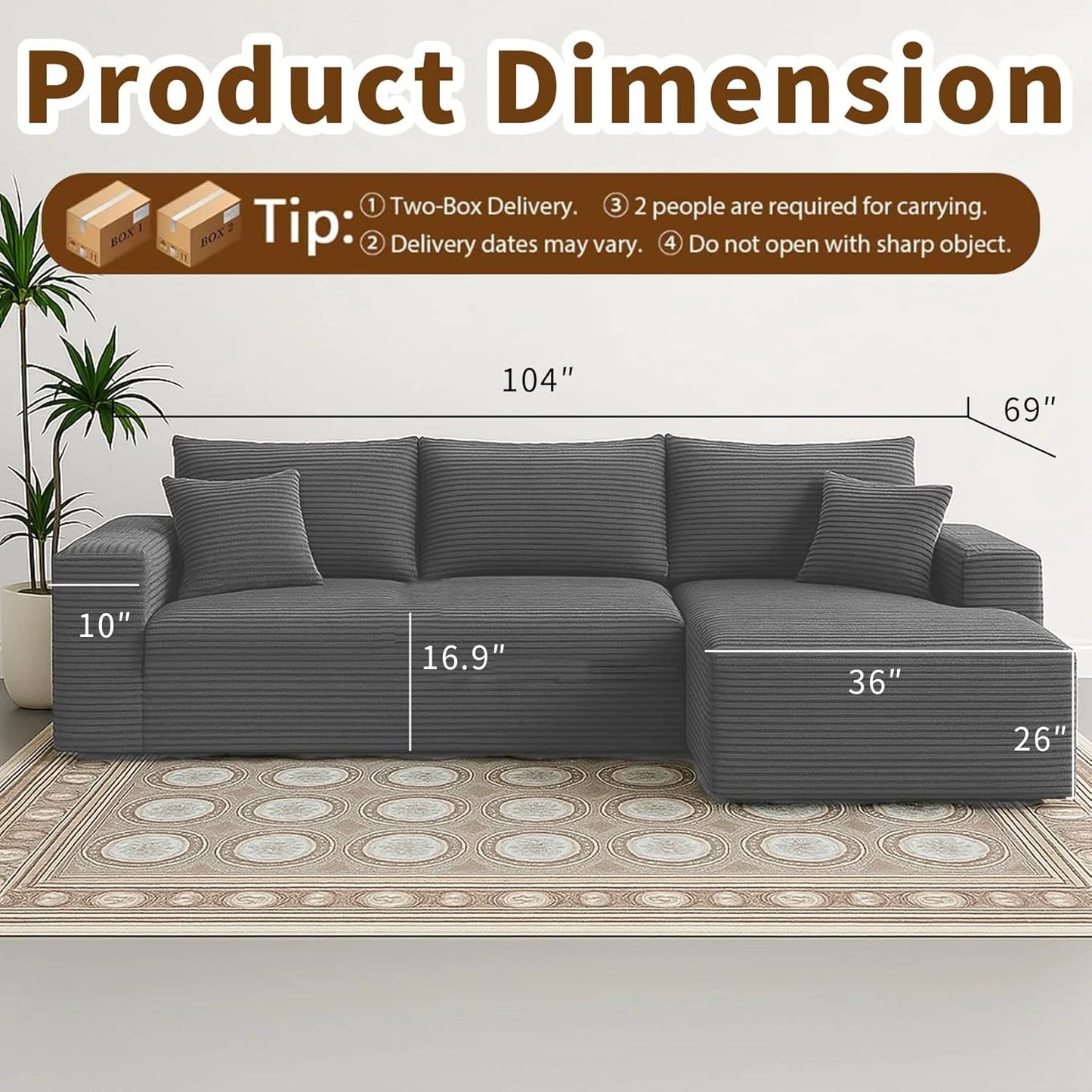Cloud section sofa and L-shaped recliner modern modular sofa with deep seats