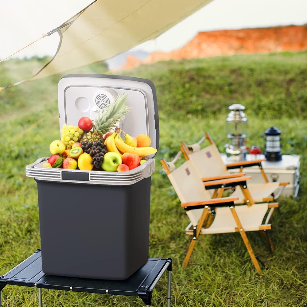 Electric Cooler & Warmer28QT/26L, Portable Car Fridge (48℉~139℉), Car Cooler Plug in, Electric Car Coolers for Vehicles AC/DC,12V Refrigerator for Car, Travel, Camping,Truck