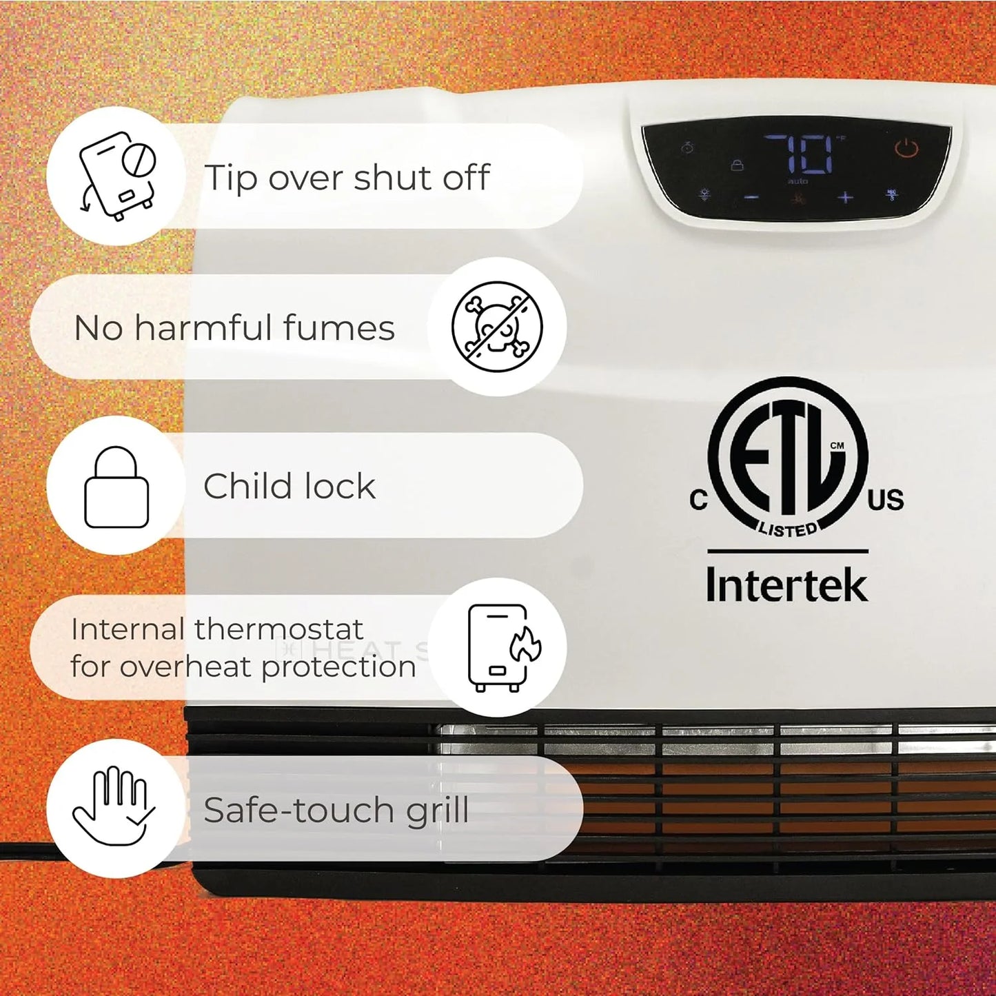 HS-1500-PHX-WIFI Infrared Heater, Wifi Wall Mounted