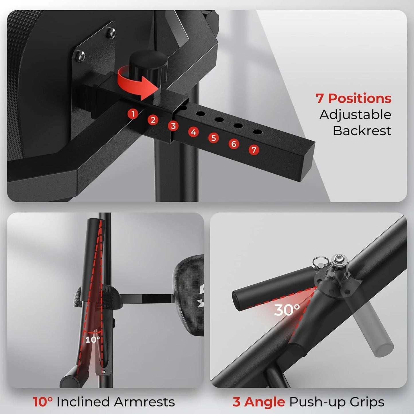 Sportsroyals Power Tower Pulp Up Bar Station, 450 lbs stable suspended immersion tilt station