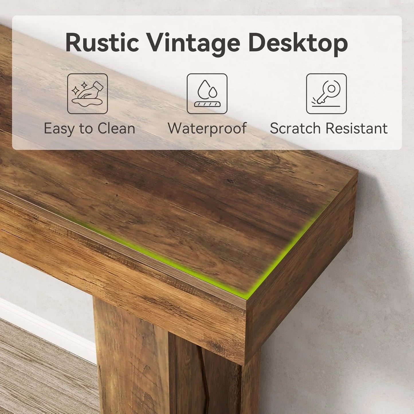 63-Inch Narrow Console Table Modern Sofa Table for Hallway