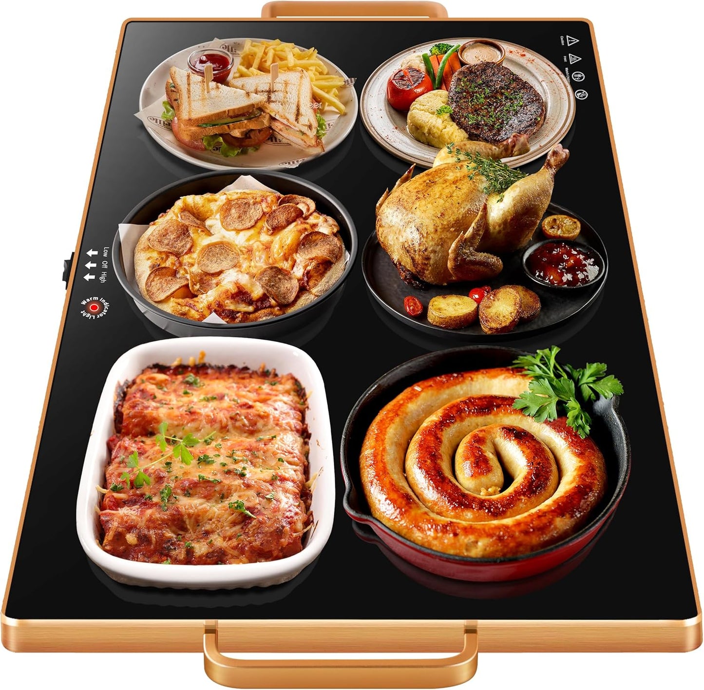 Warming Tray for Buffets Party House Warming Mat for Food with Thermostat and Full Surface Heating