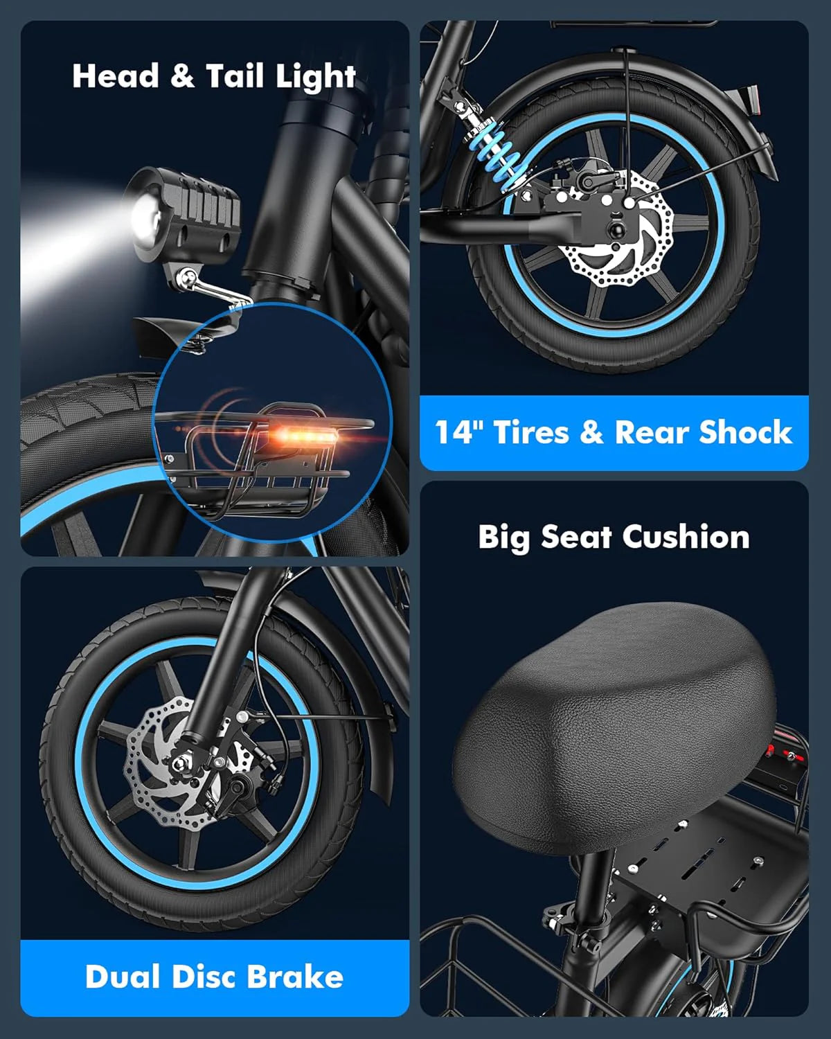 Gyroor Adult Electric Scooter with Large Center Basket, 20 Mile Range, Foldable, and Seat