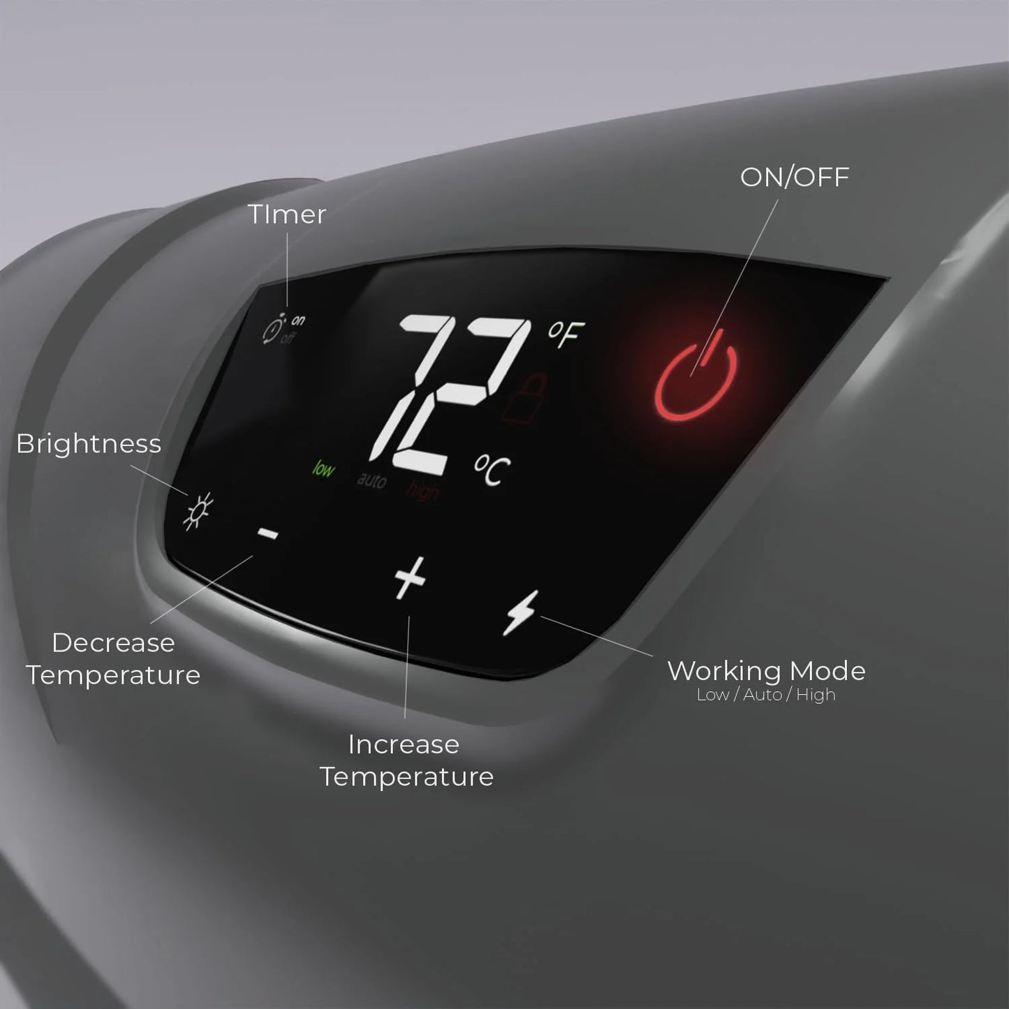 HS-1500-PHX-WIFI Infrared Heater, Wifi Wall Mounted