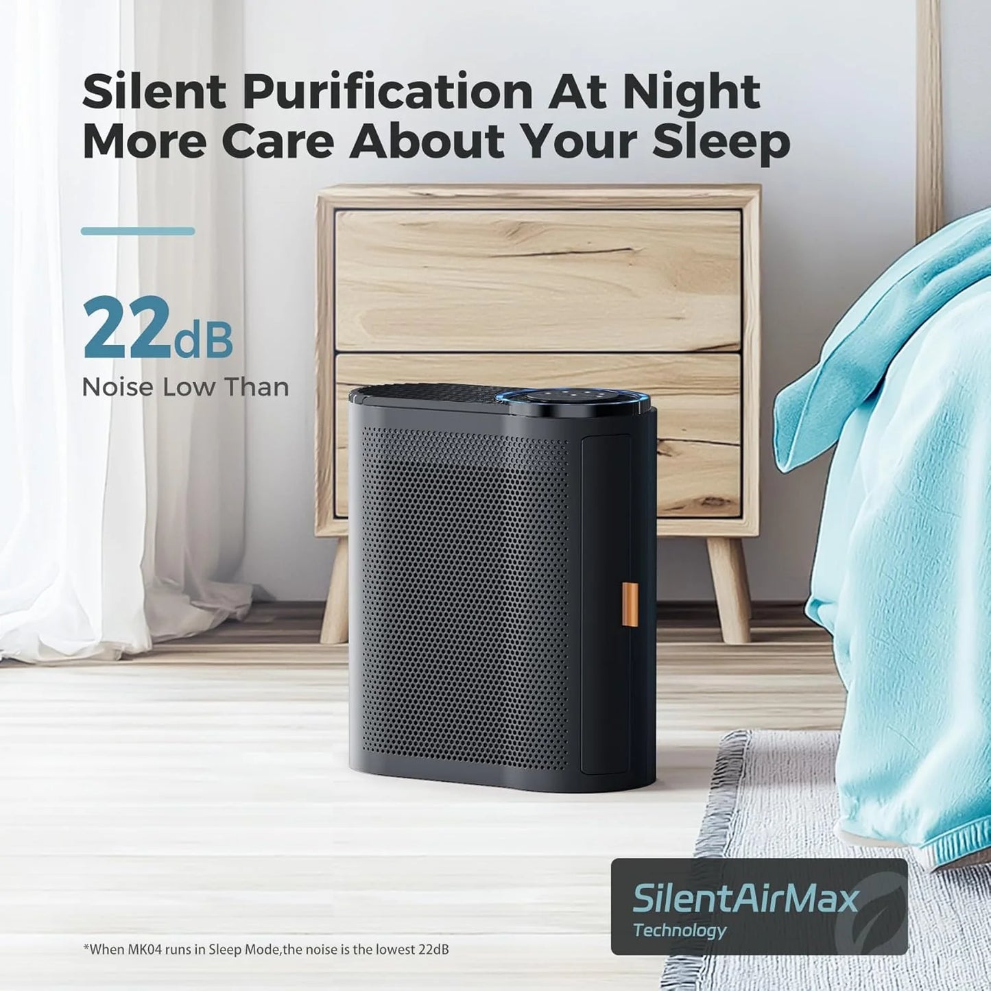 Home air purifier equipped with air quality sensor