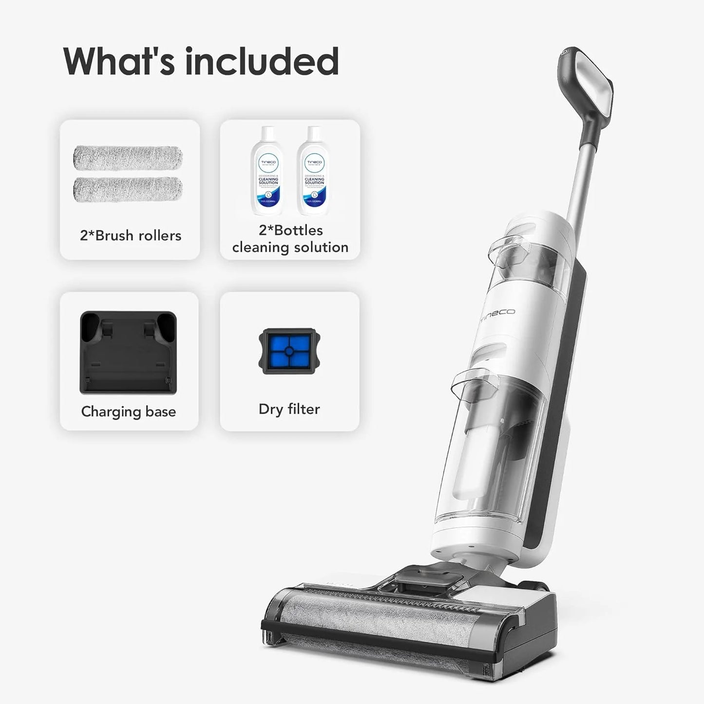 Wet Dry Vacuum Cordless Floor Cleaner and Mop One-Step Cleaning for Hard Floors