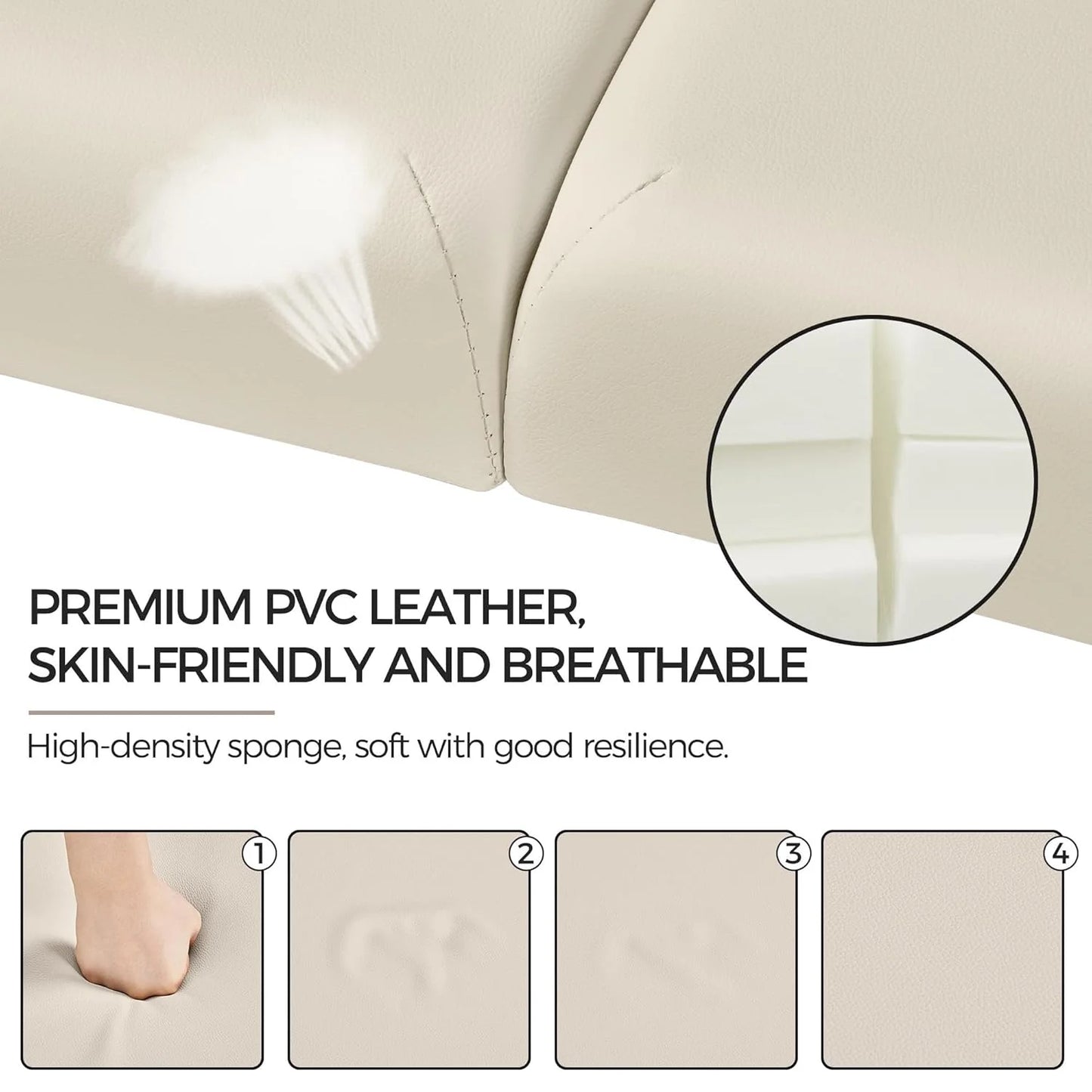 Yaheetech Massage Table Portable Lash Beds Spa Bed Massage Couch Foldable Spa Tables Adjustable 2 Fold with Non-Woven Bag 24 inch, Black