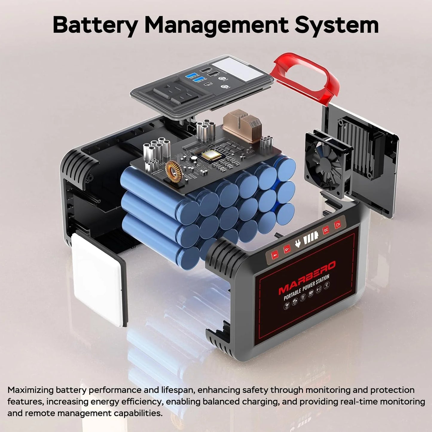Portable Power Station 88Wh Camping Lithium Battery Solar Generator Fast Charging with AC Outlet 120W Peak Power Bank