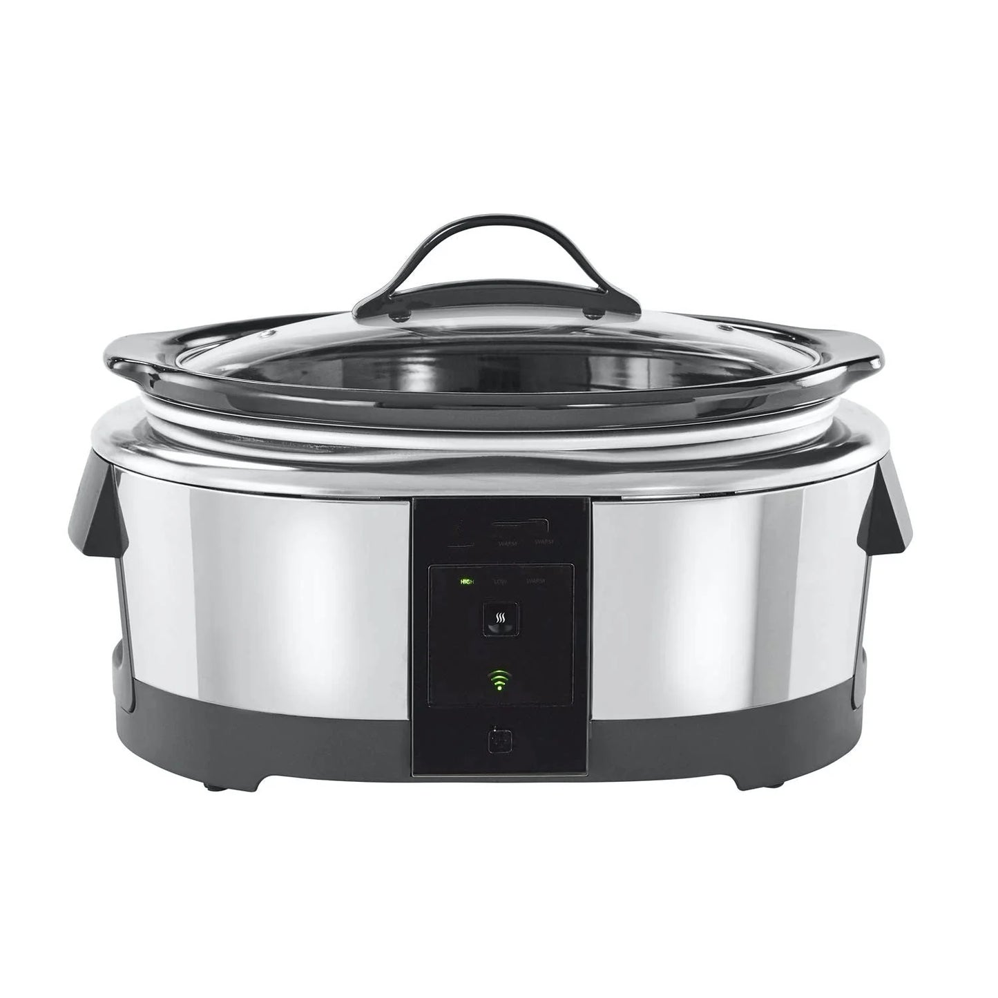 6 Quart Programmable Slow Cooker and Food Warmer Works with Alexa, Stainless Steel (2139005)