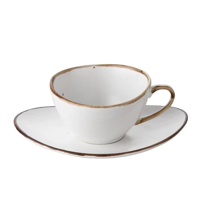 Stylish Ceramic Cup and Saucer Set for Coffee or Tea