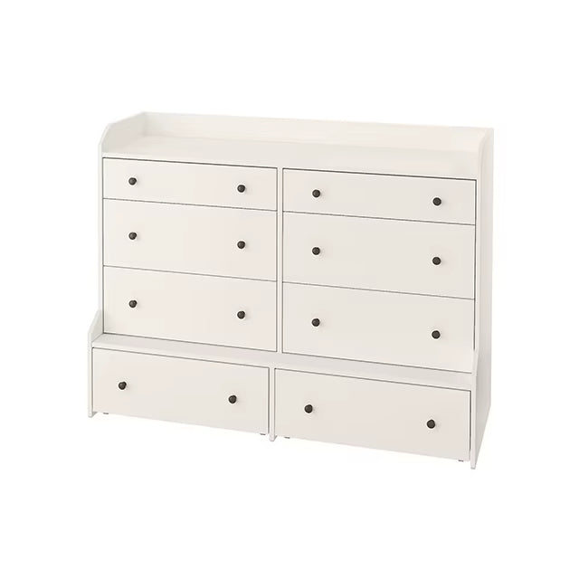 Multi-Functional White Wooden Bedroom Drawer Chest Furniture