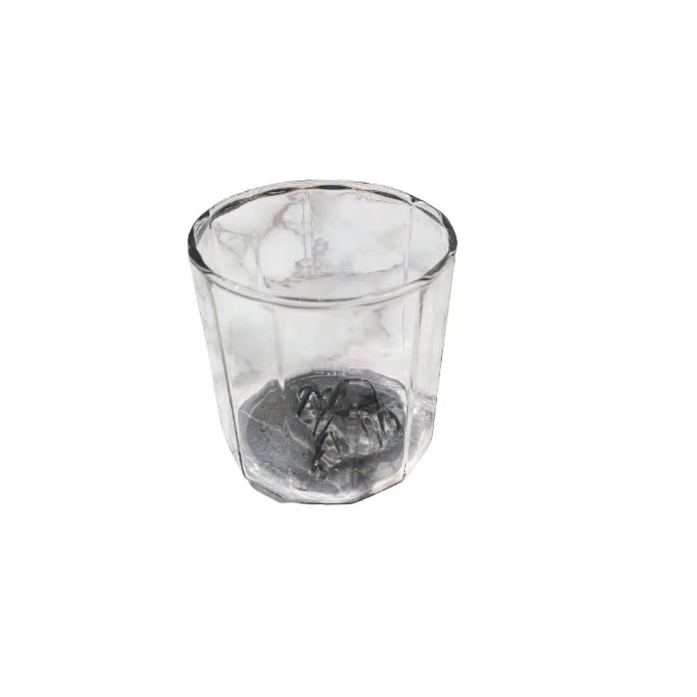 Elegant Gray Glass Coffee Cup for Daily Use