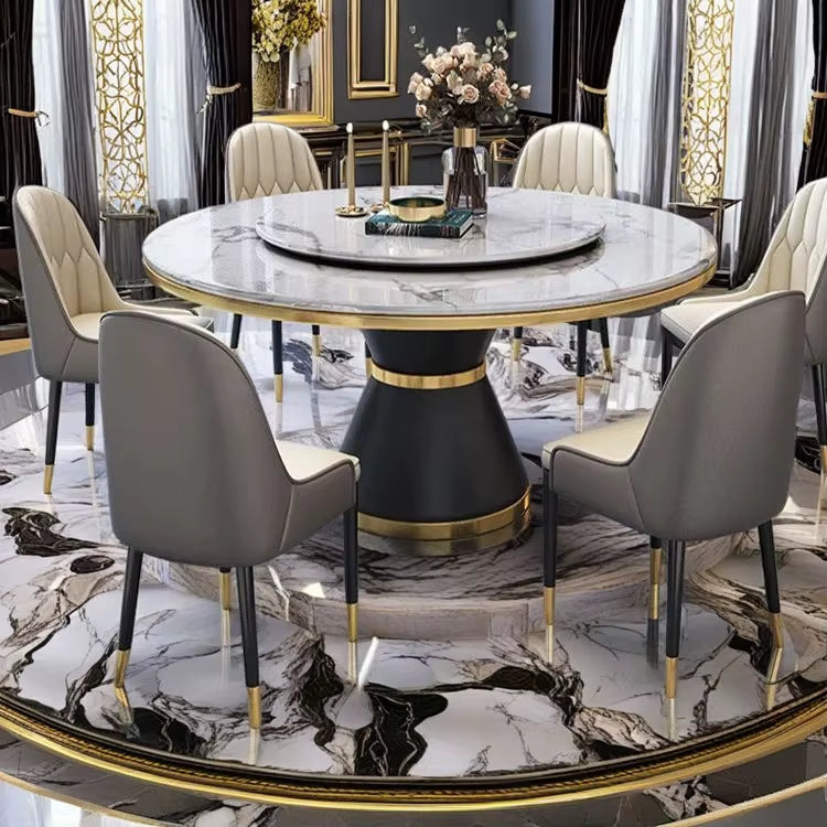 Modern Luxury Round Dining Table Set with High Quality Chairs