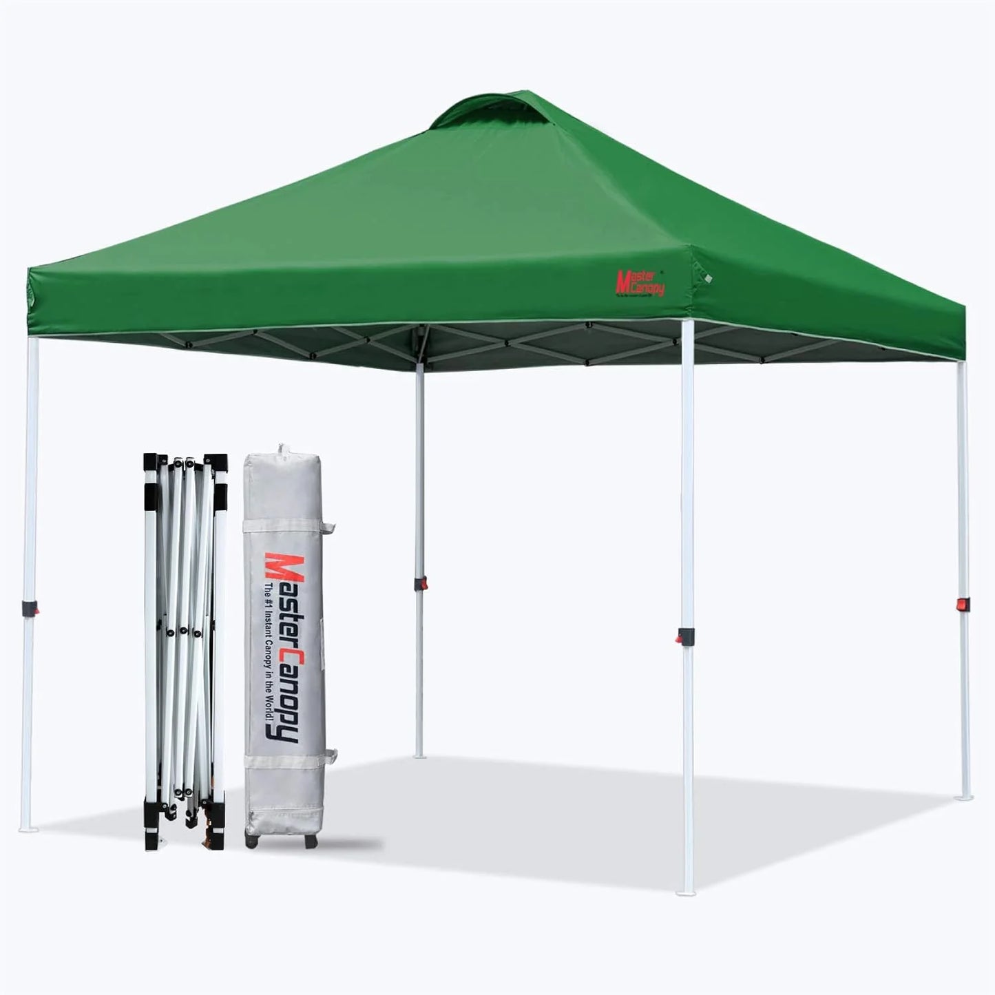 Durable Pop-up Canopy Tent with Roller Bag (10x10, Black)
