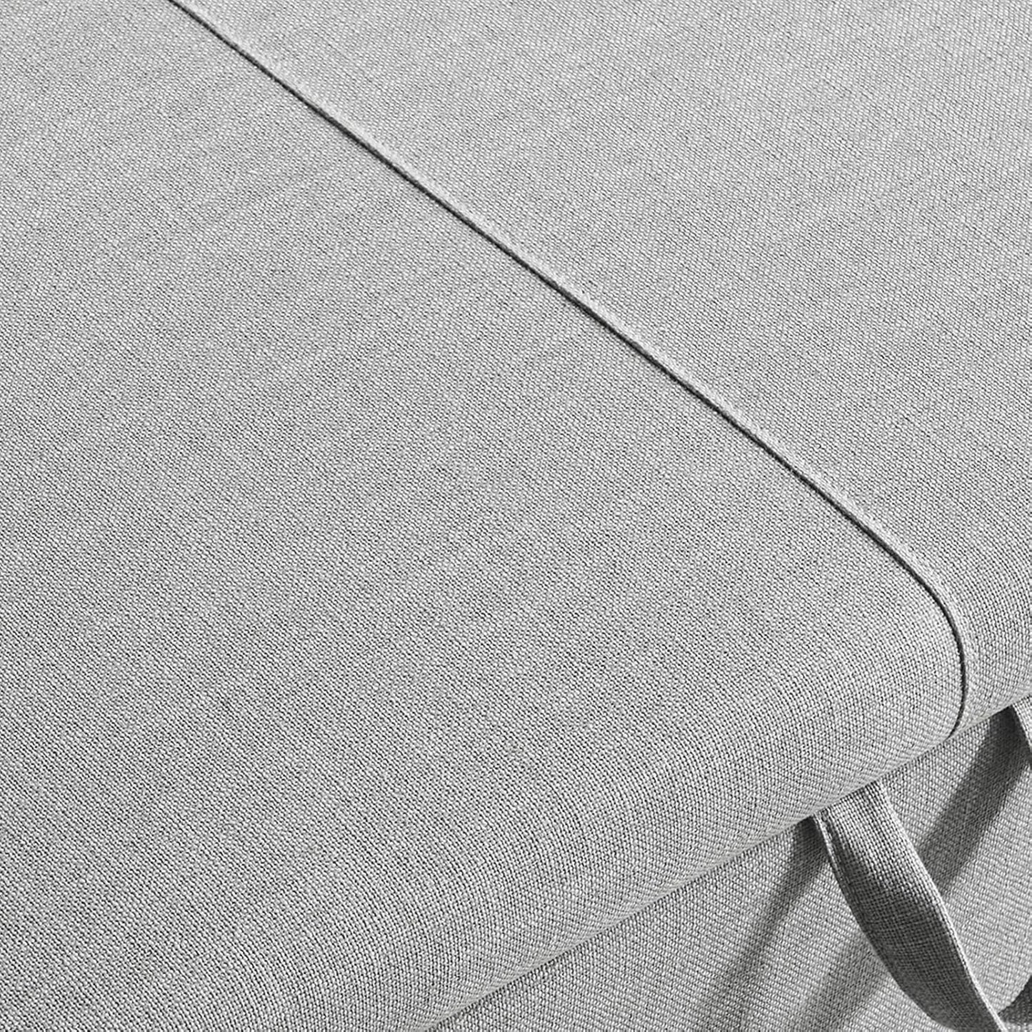 Furniliving Modern Storage Ottoman Bench, Sherpa Ottoman End of Bed Bench with Solid Wood Legs Upholstered Ottoman Benches with Storage Indoor Bench