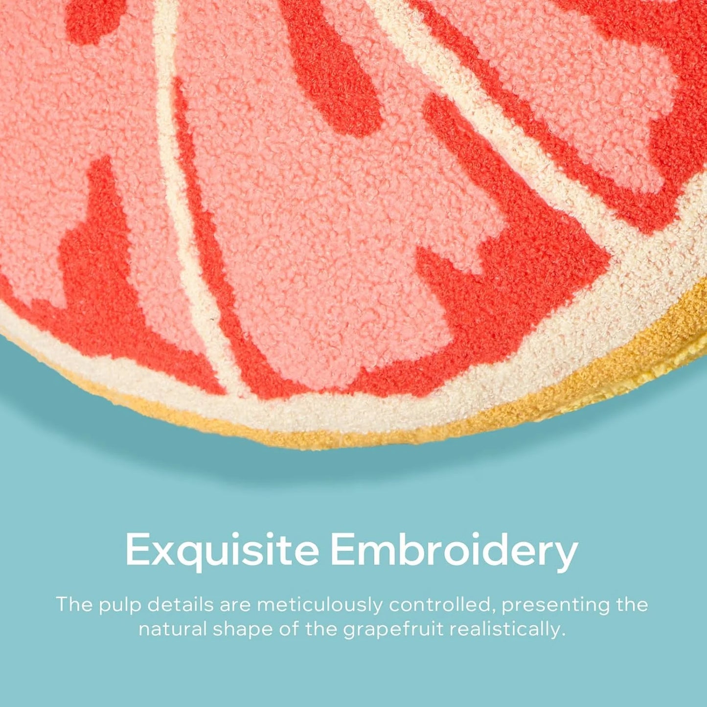 Fruit Shaped Pillows Series Grapefruit Shaped Throw Pillow