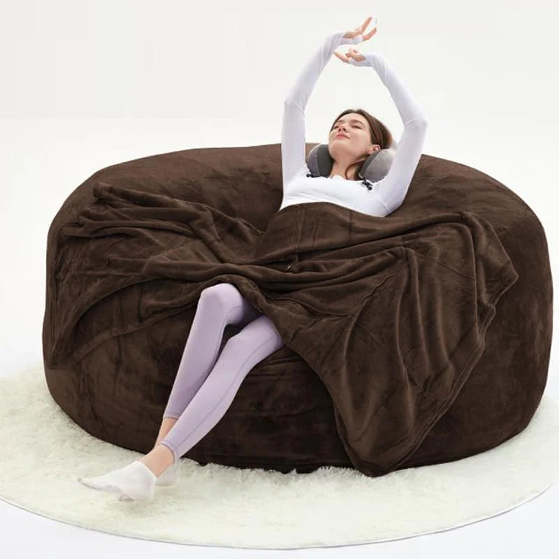 60" inch Oversized Bean Bag Sofa with Filling, Memory Sponge Bean Bag Chair