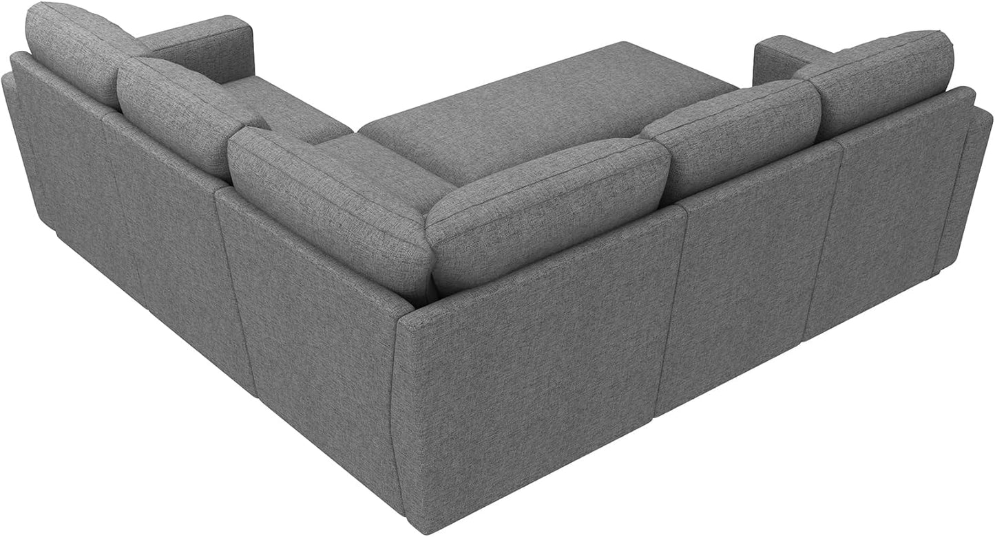 HONBAY Modular Sectional Sleeper Sofa with Pull Out Bed, L Shaped Couch with Storage Seat, Convertible Sectional Couches for Living Room