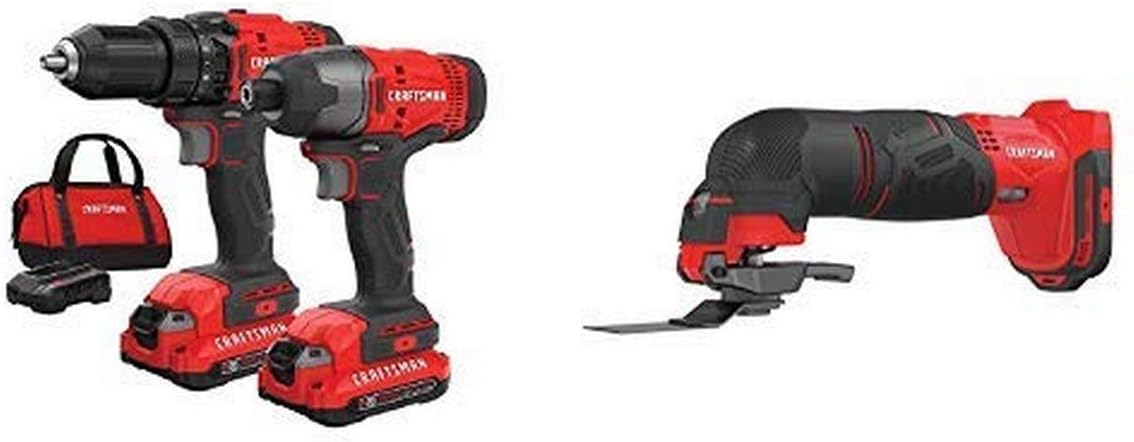 V20 MAX Cordless Drill and Impact Driver, Power Tool Combo Kit with 2 Batteries and Charger (CMCK200C2AM)