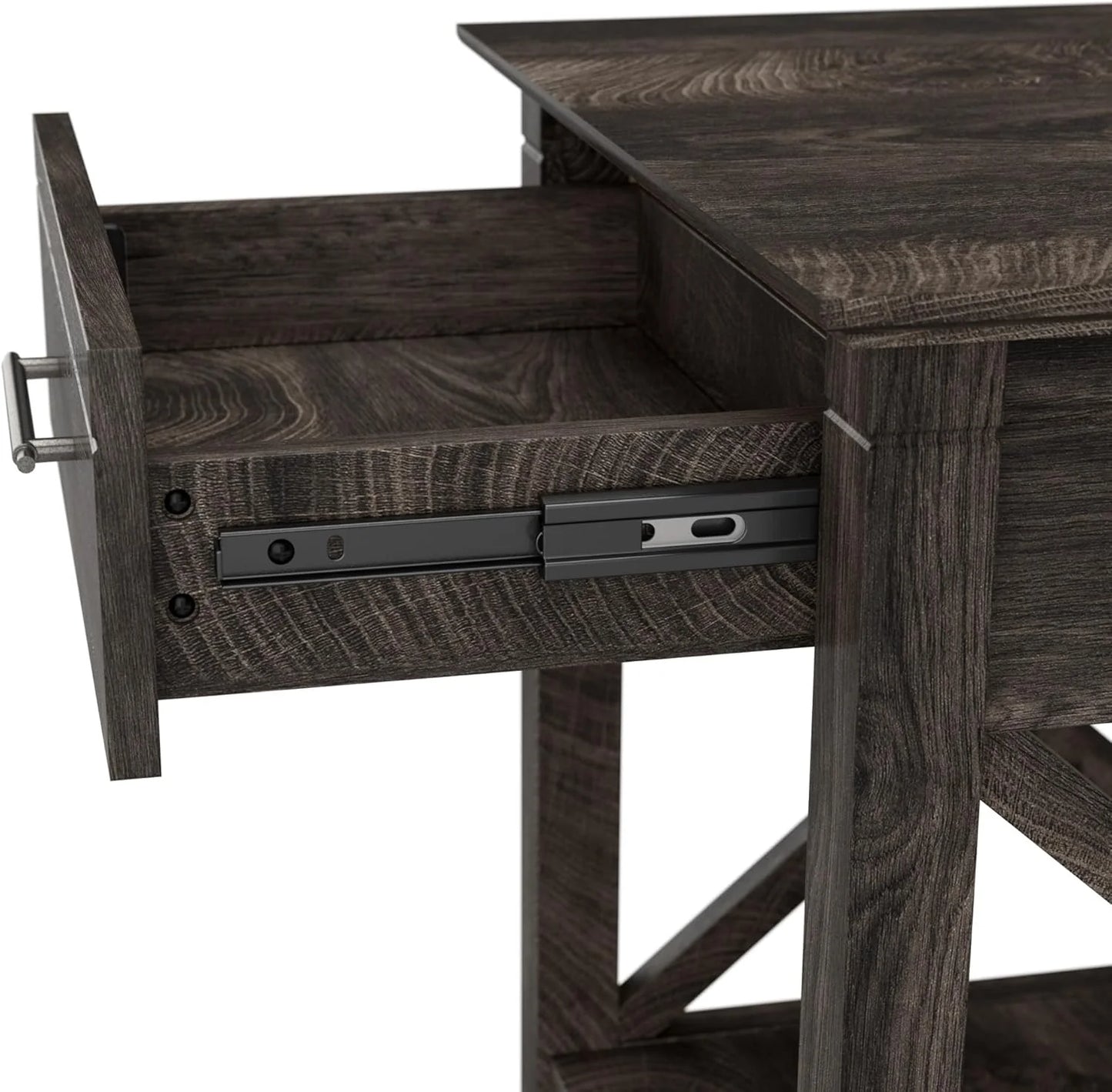 Key West Coffee Table with Storage in Washed Gray