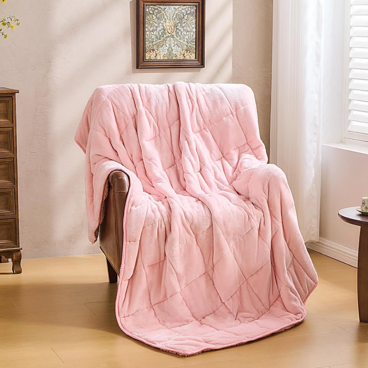 Sherpa Fleece Weighted Blanket 15 lbs 60"x 80"