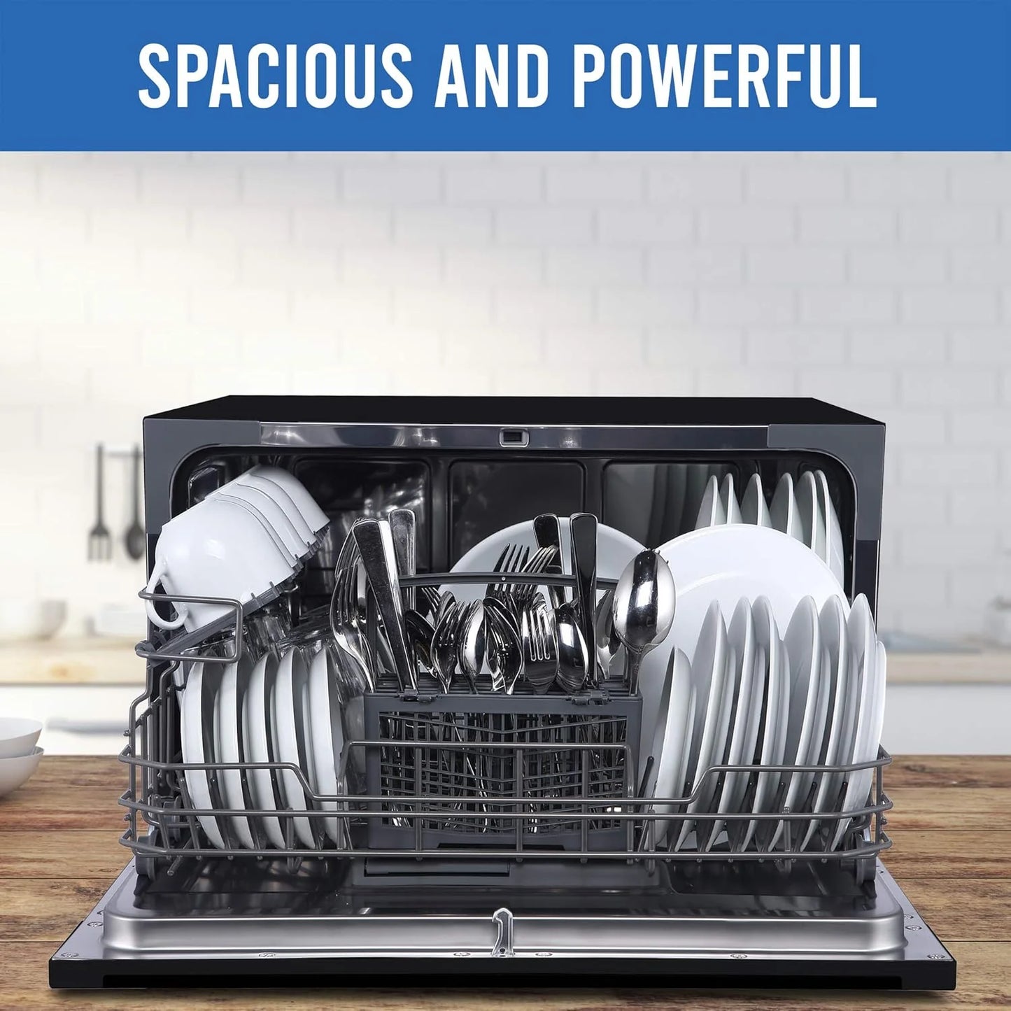 Farberware Compact 6-Station Dishwasher - Portable Mini Countertop Dishwasher