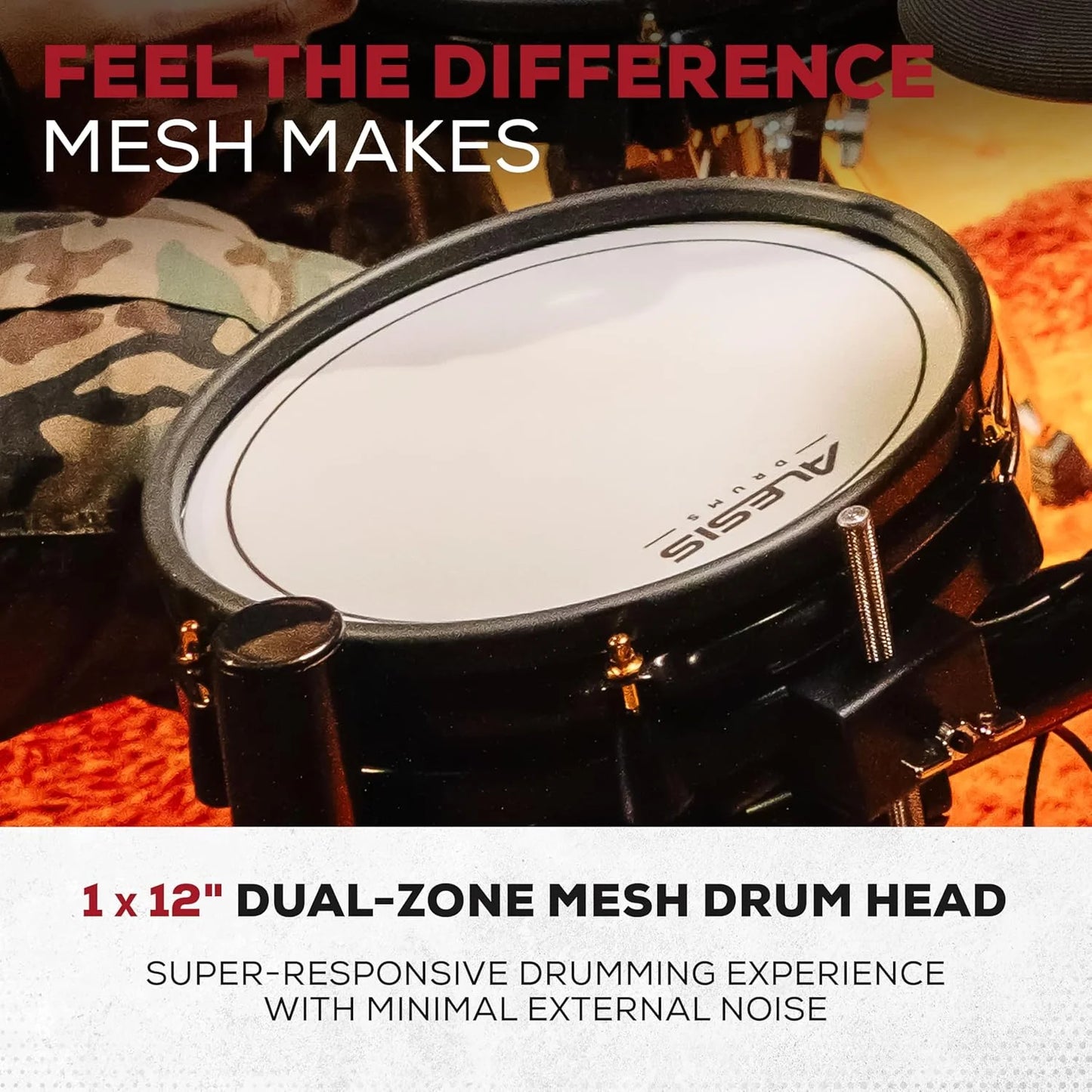 Alison Strata Prime Electronic Drum Set with Touch Screen Dual Area Grid Head