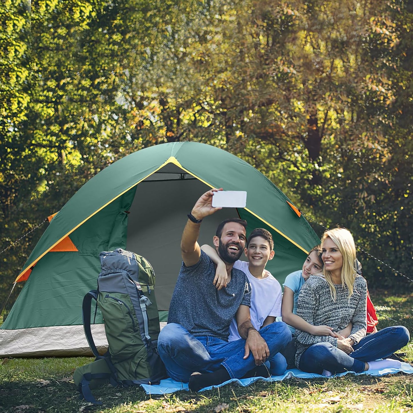 Camping Tent 2/3/4/6 Person Dome Tent Portable Camping Tent for Outdoor and Backpacking Beach