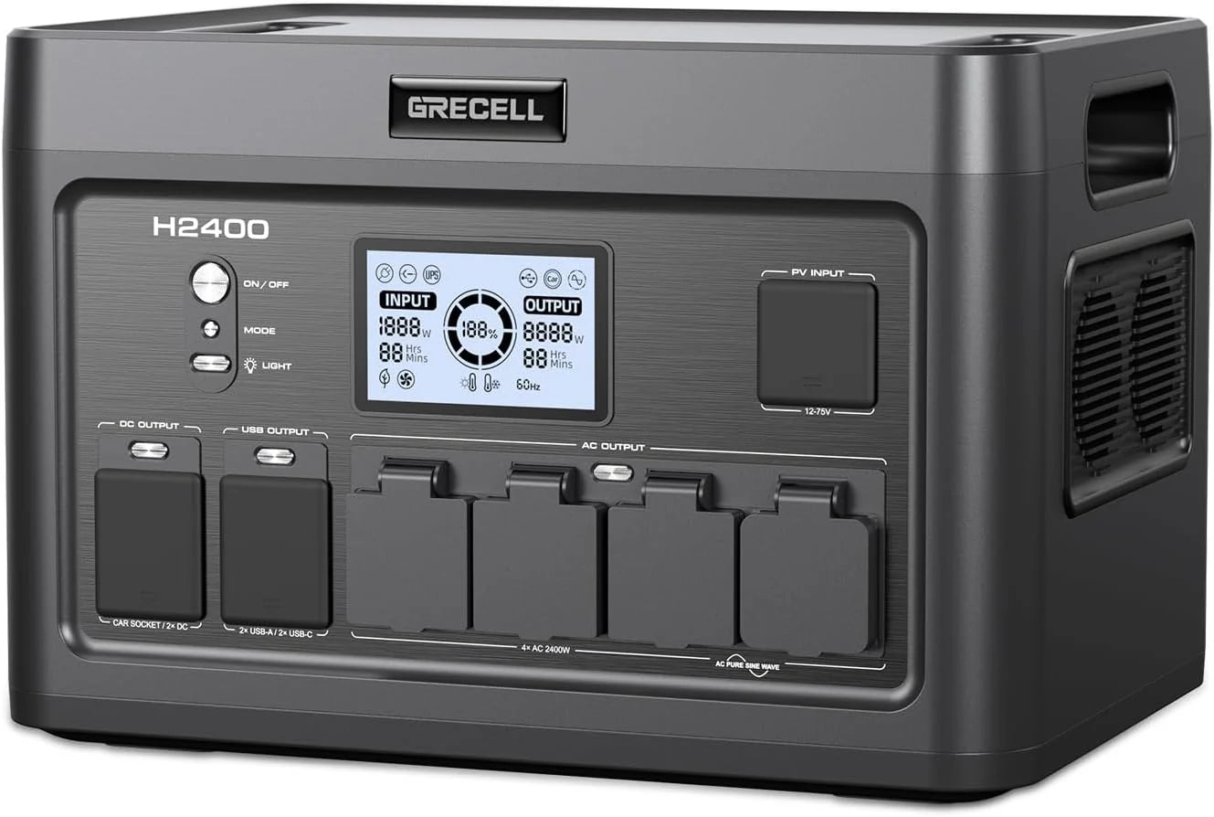 Portable Power Station 300W (Peak 600W),230.88Wh Solar Generator with 60W USB-C PD Output, 110V Pure Sine Wave AC Outlet Backup Lithium Battery for Outdoors Camping Travel Home Blackout