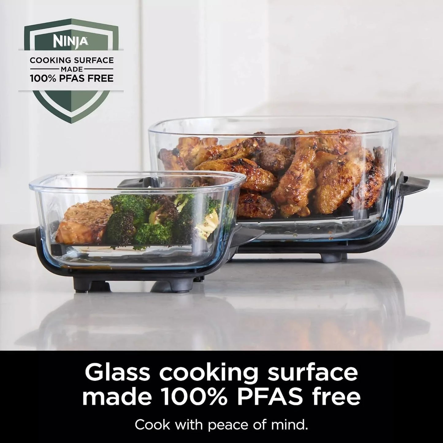 5-in-1 Portable Glass Air Fryer Cooking System, 1500W