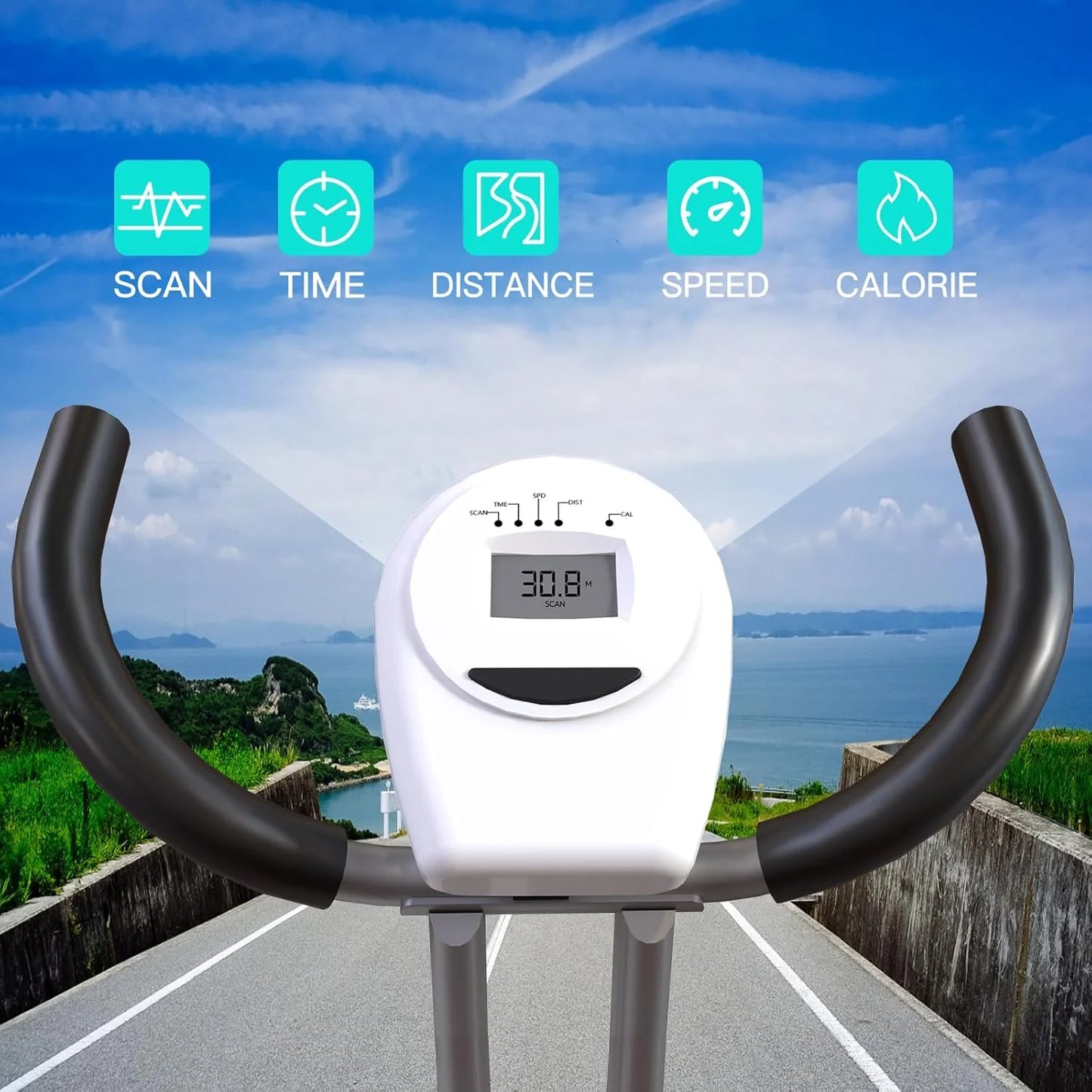 Foldable Exercise Bike Stationary Bikes for Home, 5 IN 1 Indoor Workout Bike, Cycling Bike with 16-Level Quiet Magnetic Resistance, 6.6 LBS Flywheel and 300LBS Capacity, 2025 Designed 817 X-bike