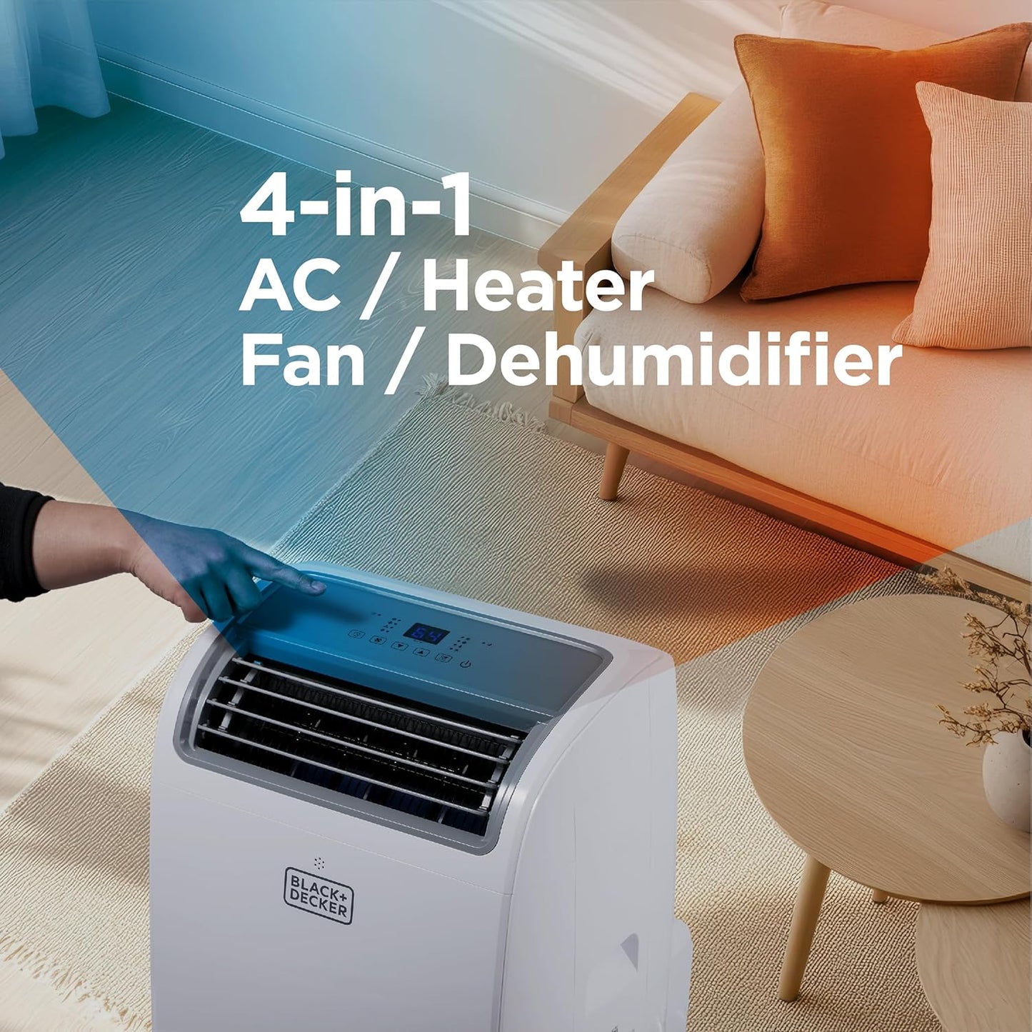 BLACK+DECKER 8,000 BTU Portable Air Conditioner for Rooms up to 350 Sq