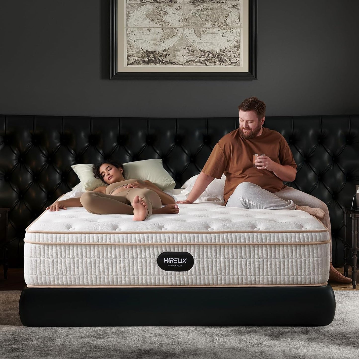 14-inch queen-size hybrid mattress with cooling gel memory foam and zoned pocket springs