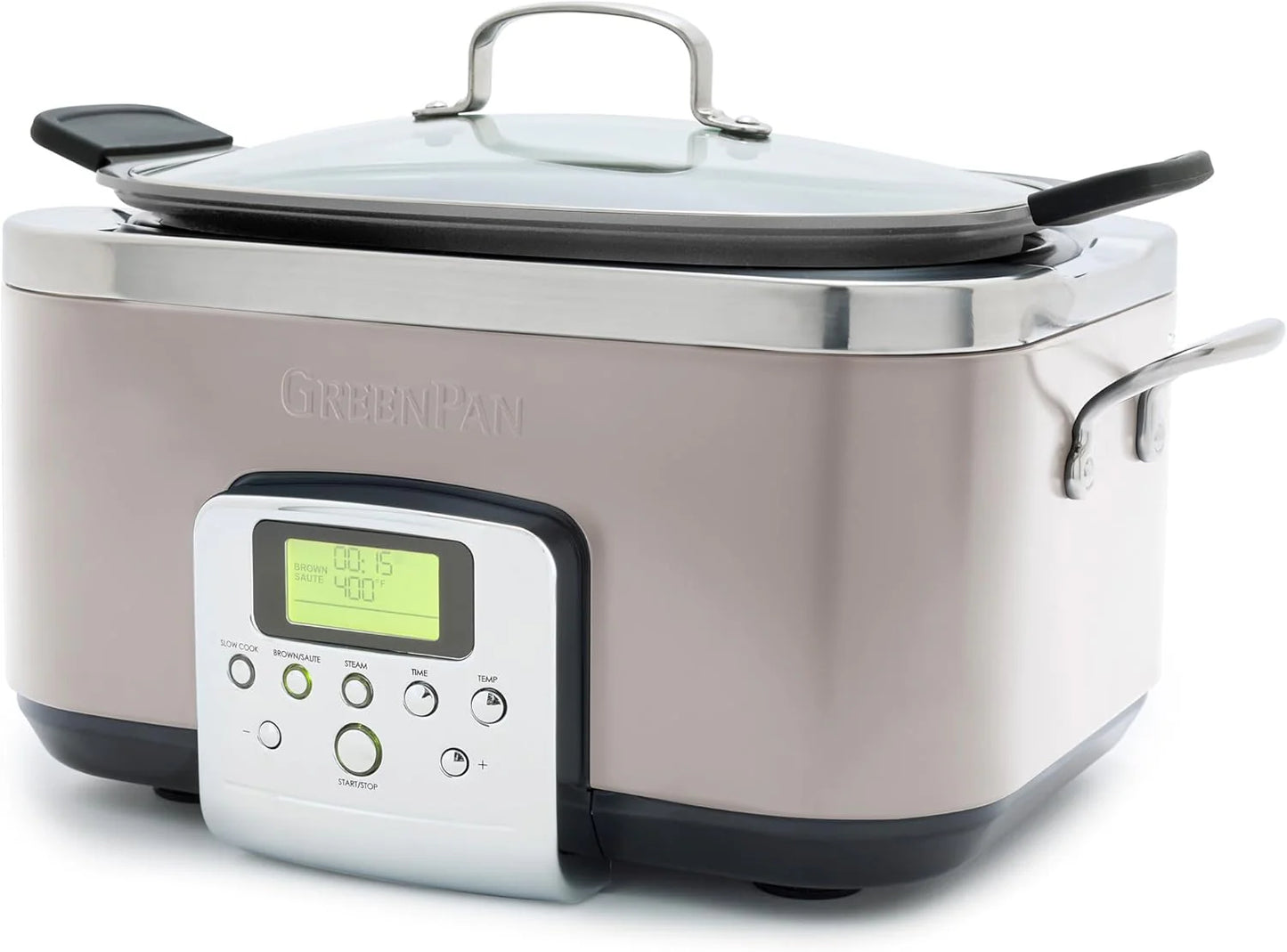 8-in-1 Programmable 6QT Electric Slow Cooker with Dishwasher-Safe Lid and Removable Base