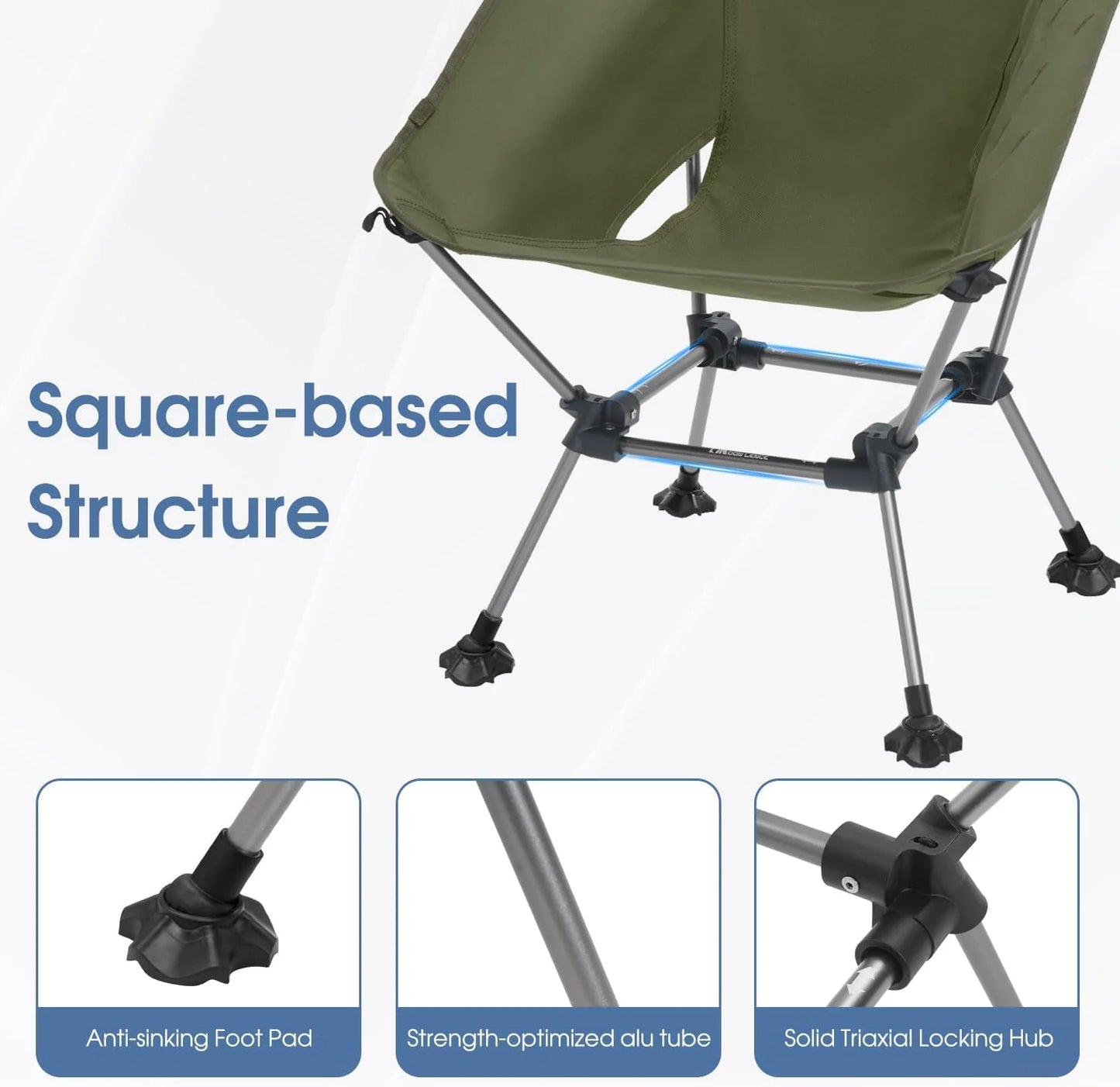 Portable Camping Chair Plus Folding Chair for Backpacking and Hiking