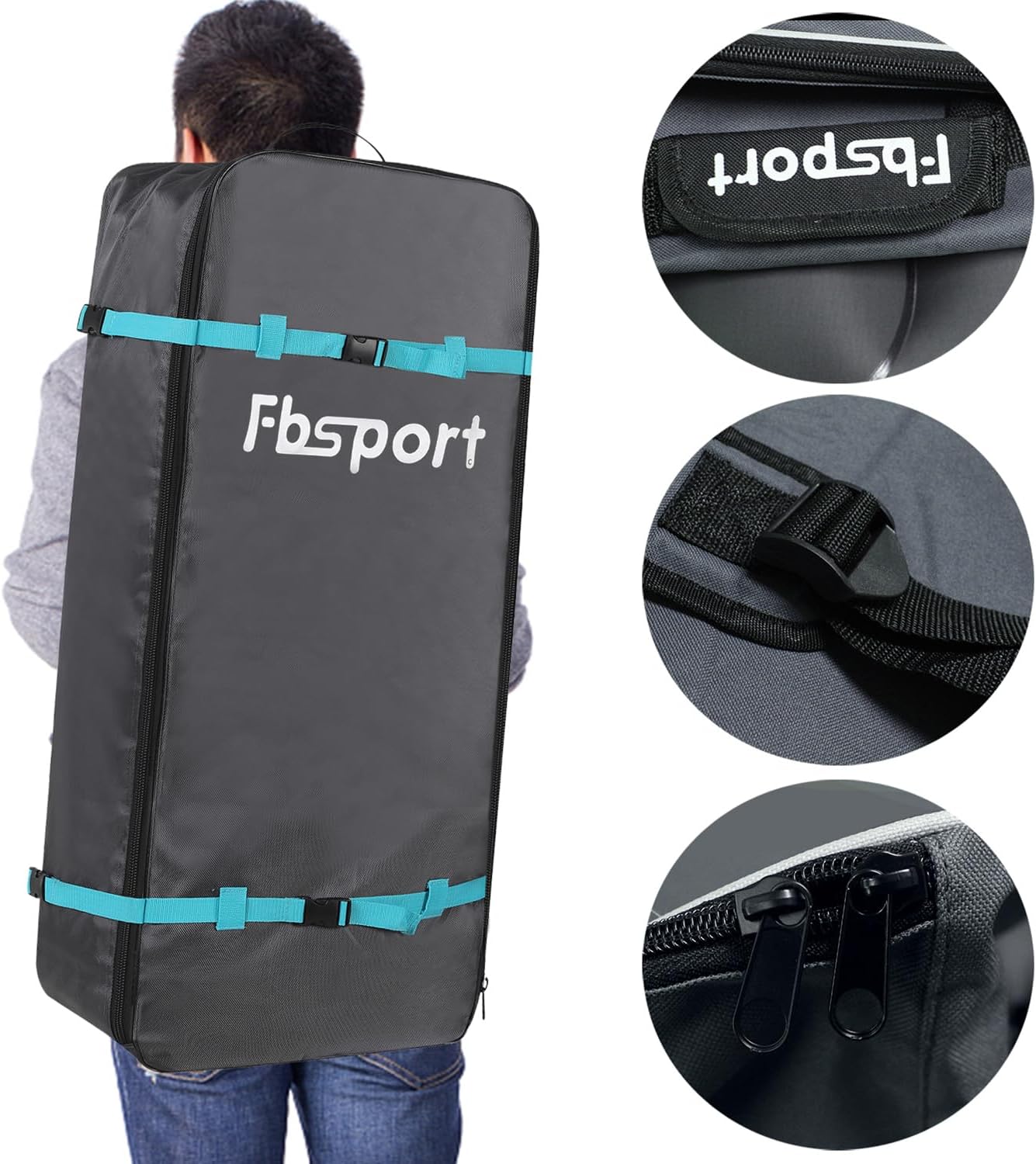 FBSPORT 11' Premium Stand Up Paddle Board, Yoga Board with Durable SUP Accessories & Carry Bag | Wide Stance, Surf Control, Non-Slip Deck, Leash, Paddle and Pump for Youth & Adult