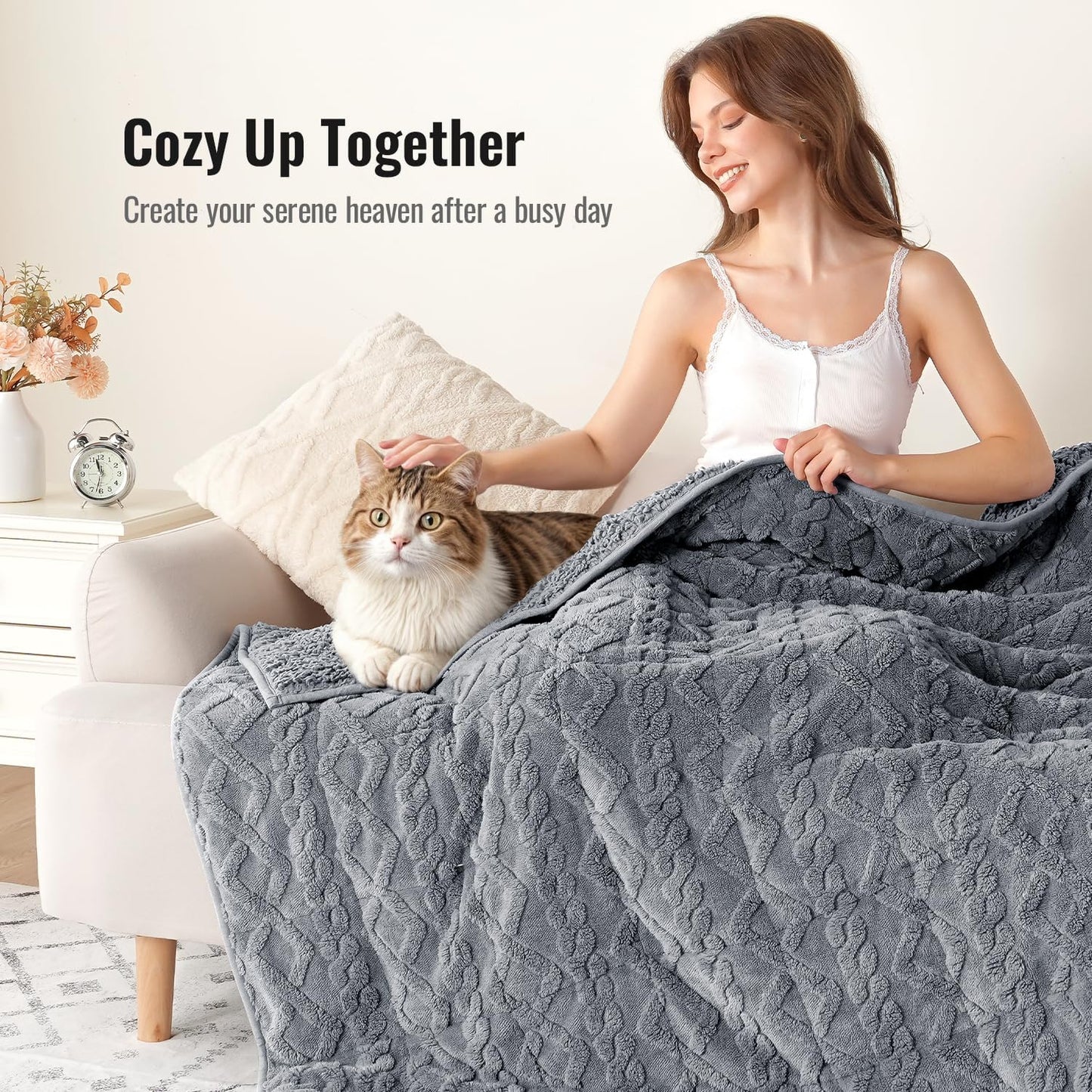 Weighted Blanket for Adults Queen Size 15lbs 60x80 inches