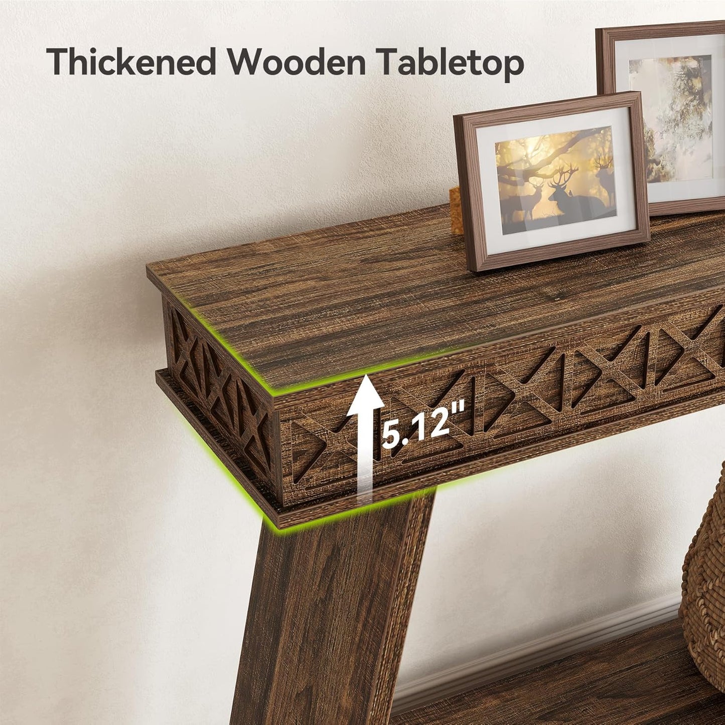 70.9-Inch Long Console Table Narrow Sofa Table Behind The Couch