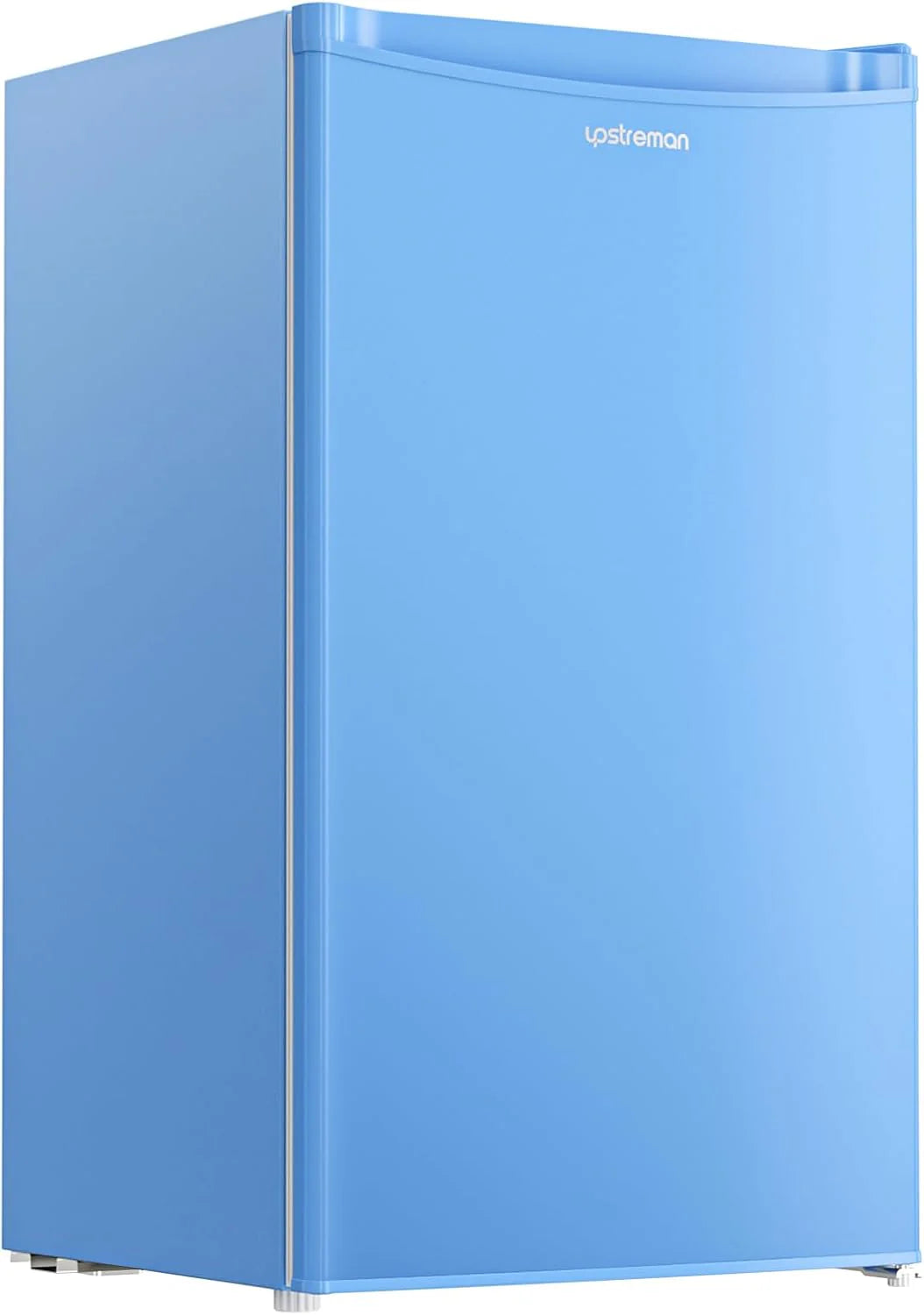 Upstreman 3.2 Cu.Ft Mini Fridge with Freezer, Single Door Mini Fridge, Dorm Fridge, Adjustable Thermostat, Mini Refrigerator for Bedroom, Office, Dorm, Black-BR321
