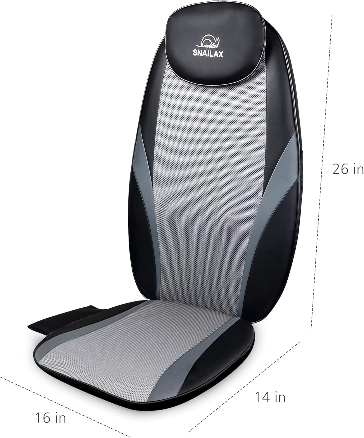 Snailax Shiatsu Massage Cushion with Heat Massage Chair Pad Kneading Back Massager for Home Office Seat use