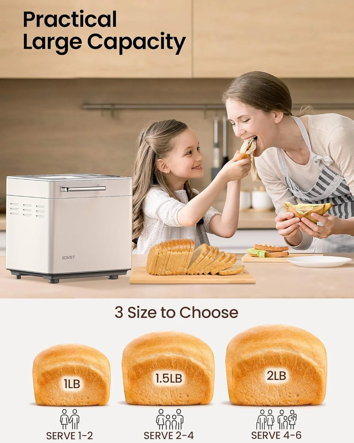 25-in-1 Bread Maker with Automatic Dual Dispenser, 2-Pound Stainless Steel Bread Maker