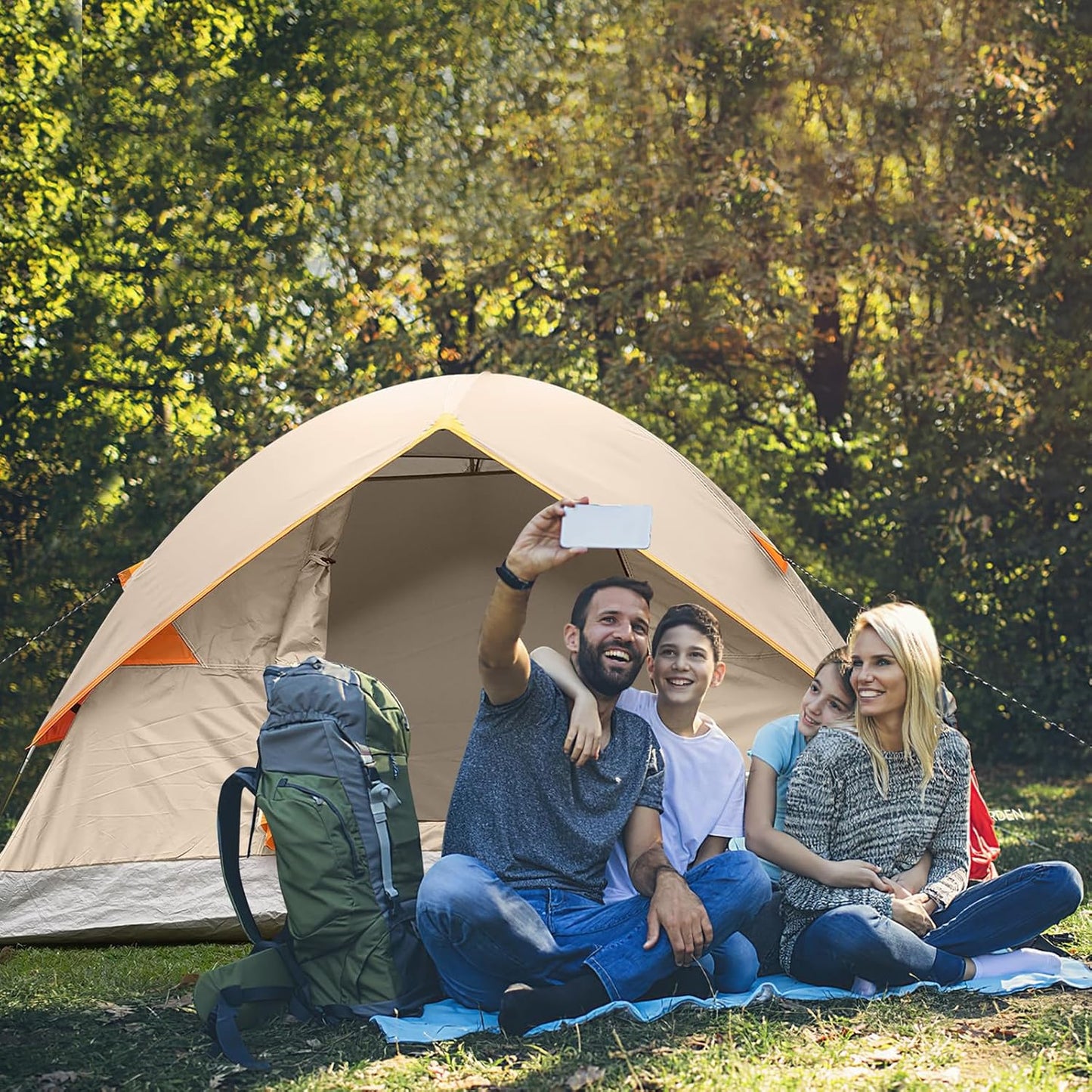 Camping Tent 2/3/4/6 Person Dome Tent Portable Camping Tent for Outdoor and Backpacking Beach