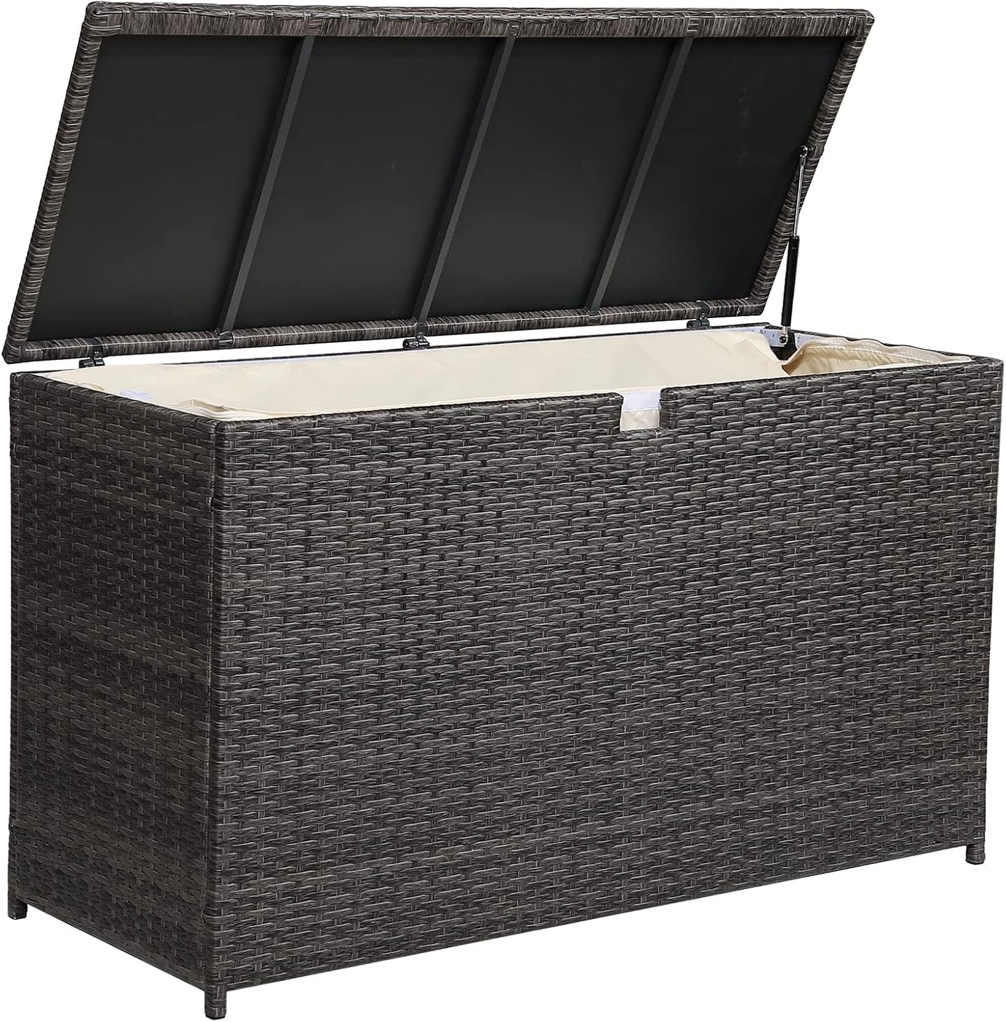 Wicker Outdoor Patio Storage Box Waterproof