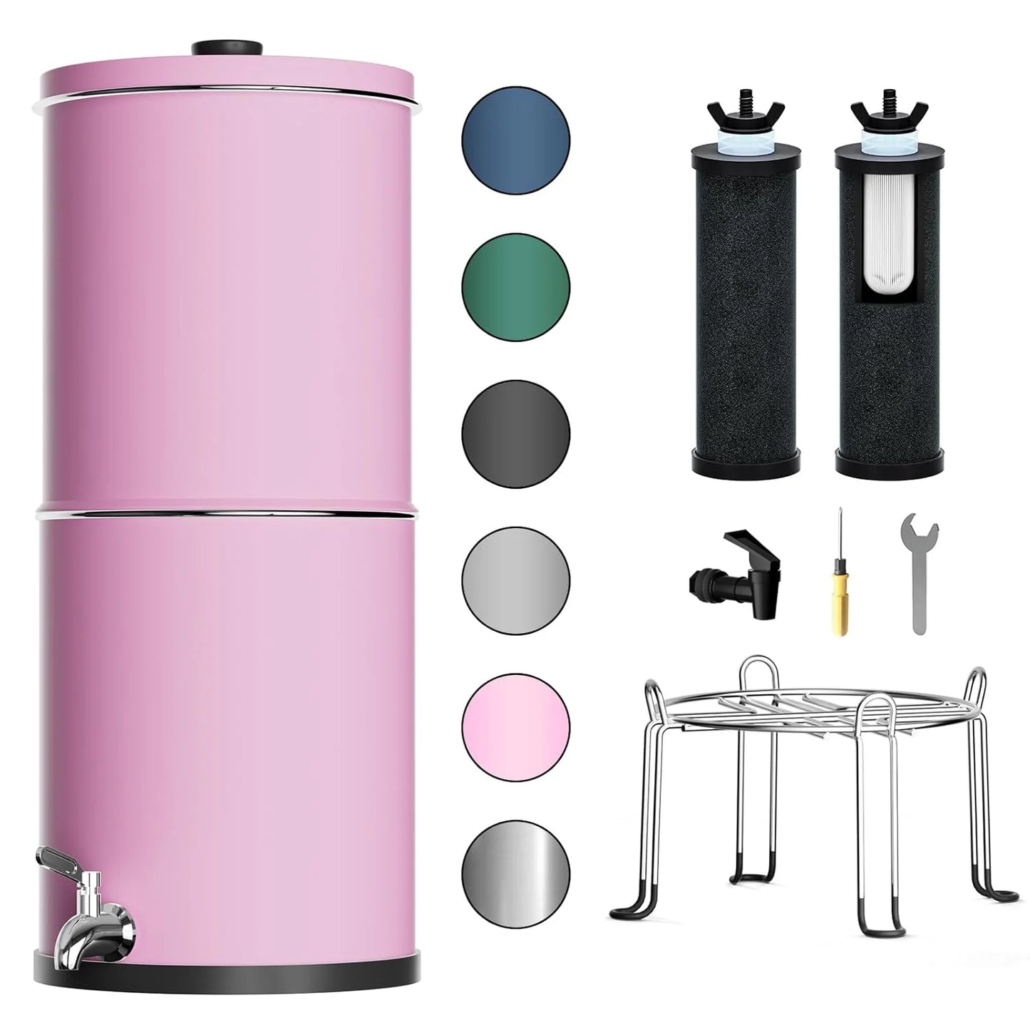 Purewell three-stage 0.01μm ultrafiltration gravity water filtration system 304