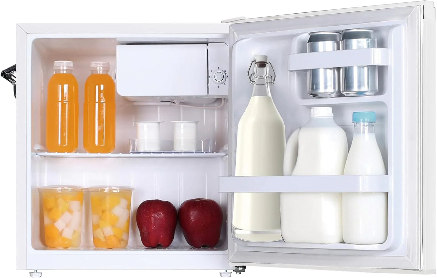 Frigidaire EFR176 Retro Compact Fridge with Chiller Mini Refrigerator with Built-in Bottle Opener for Office, Bedroom, Dorm Room or Cabin, 1.6 cu ft 16" D x 18" W x 18.5" H, Moonlight