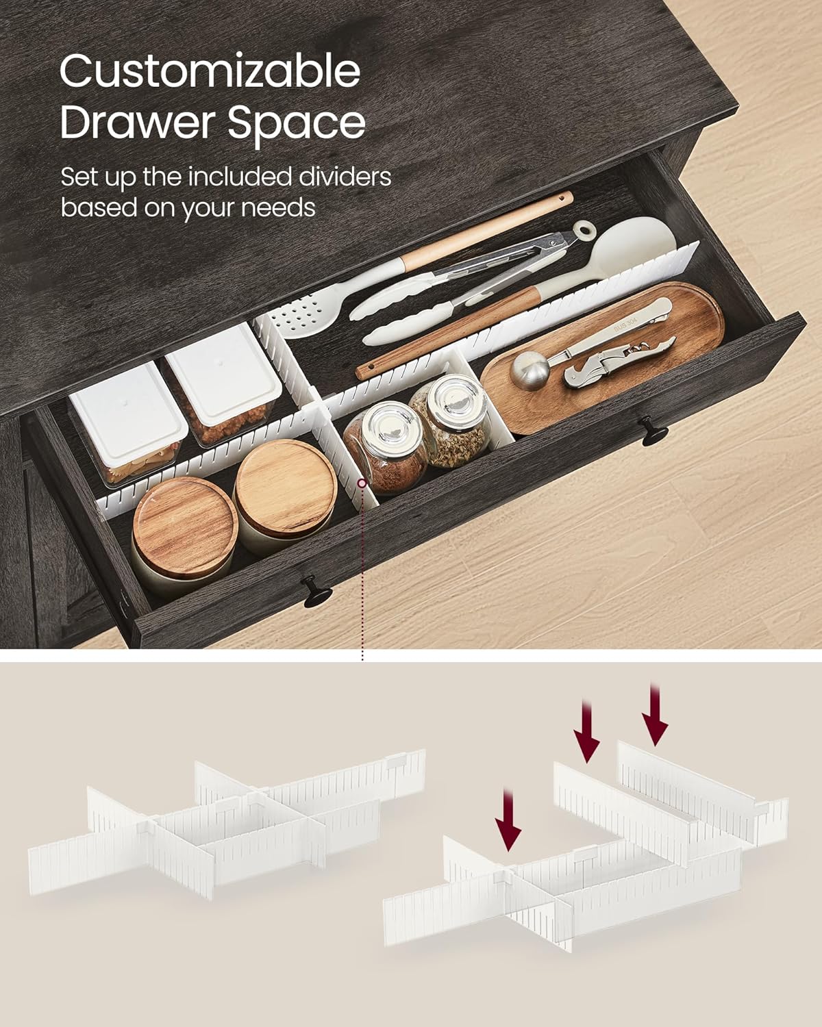 Storage Cabinet Buffet Cabinet with Adjustable Shelves