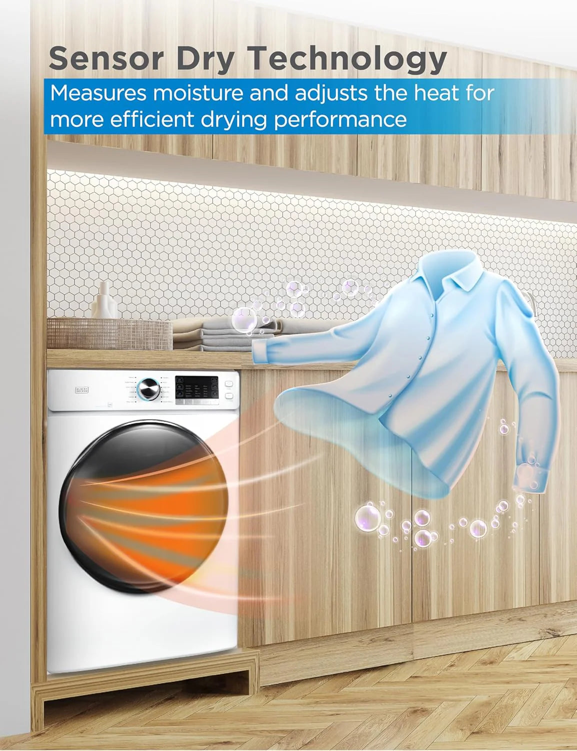 Compact Clothes Dryer, 1.5 Cu. Ft. 850W Electric Dryer, 120V Vented Portable Dryer with Stainless Steel Drum, for 5.5 lbs. of clothing for Standard Wall Outlet