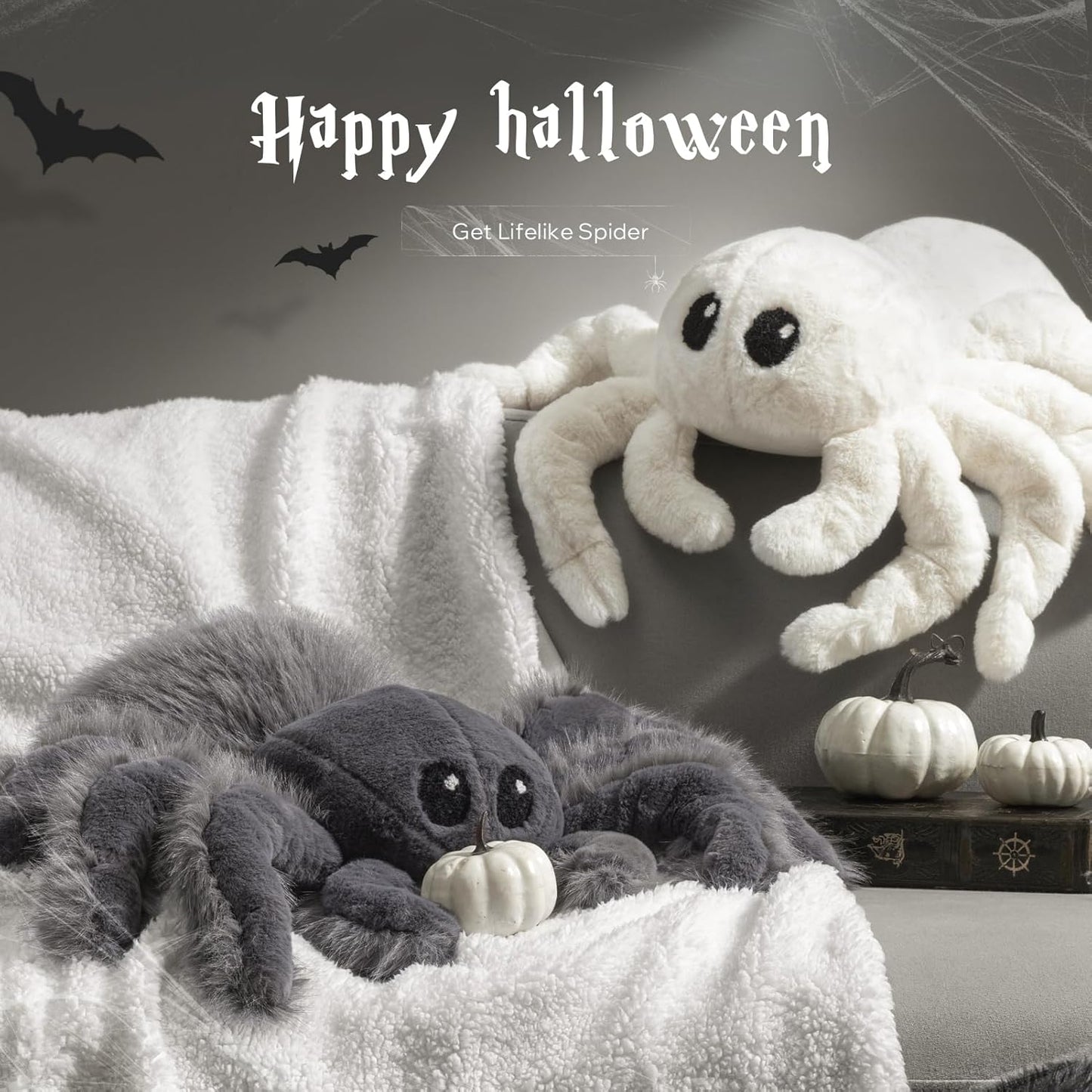 Halloween Spider Shaped Throw Pillow